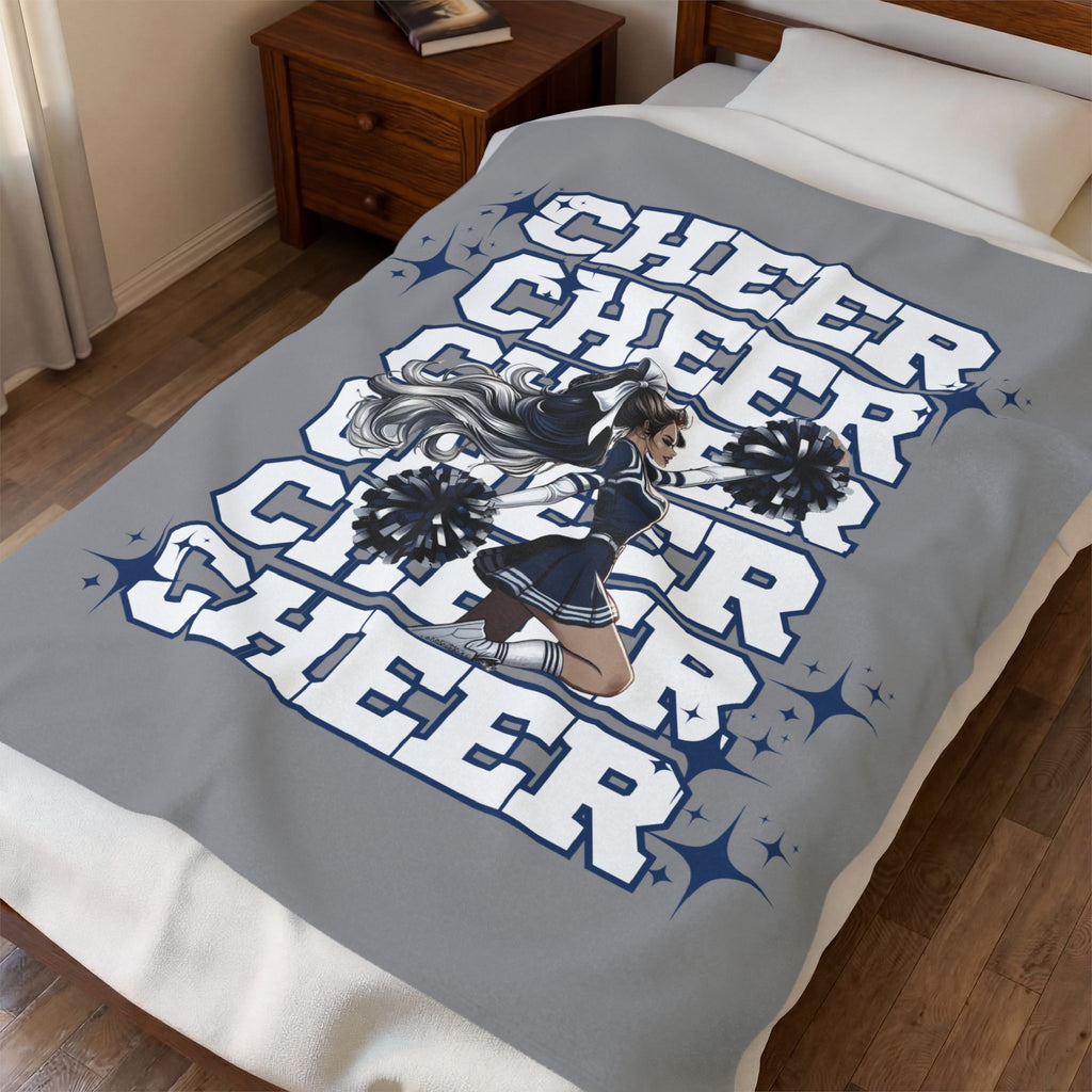 Cheerleader Plush Blanket - Cozy Throw for Sports Fans, Team Spirit Decor, Cheerleader Gift, Cheerleading Enthusiast, Soft Plush Blanket