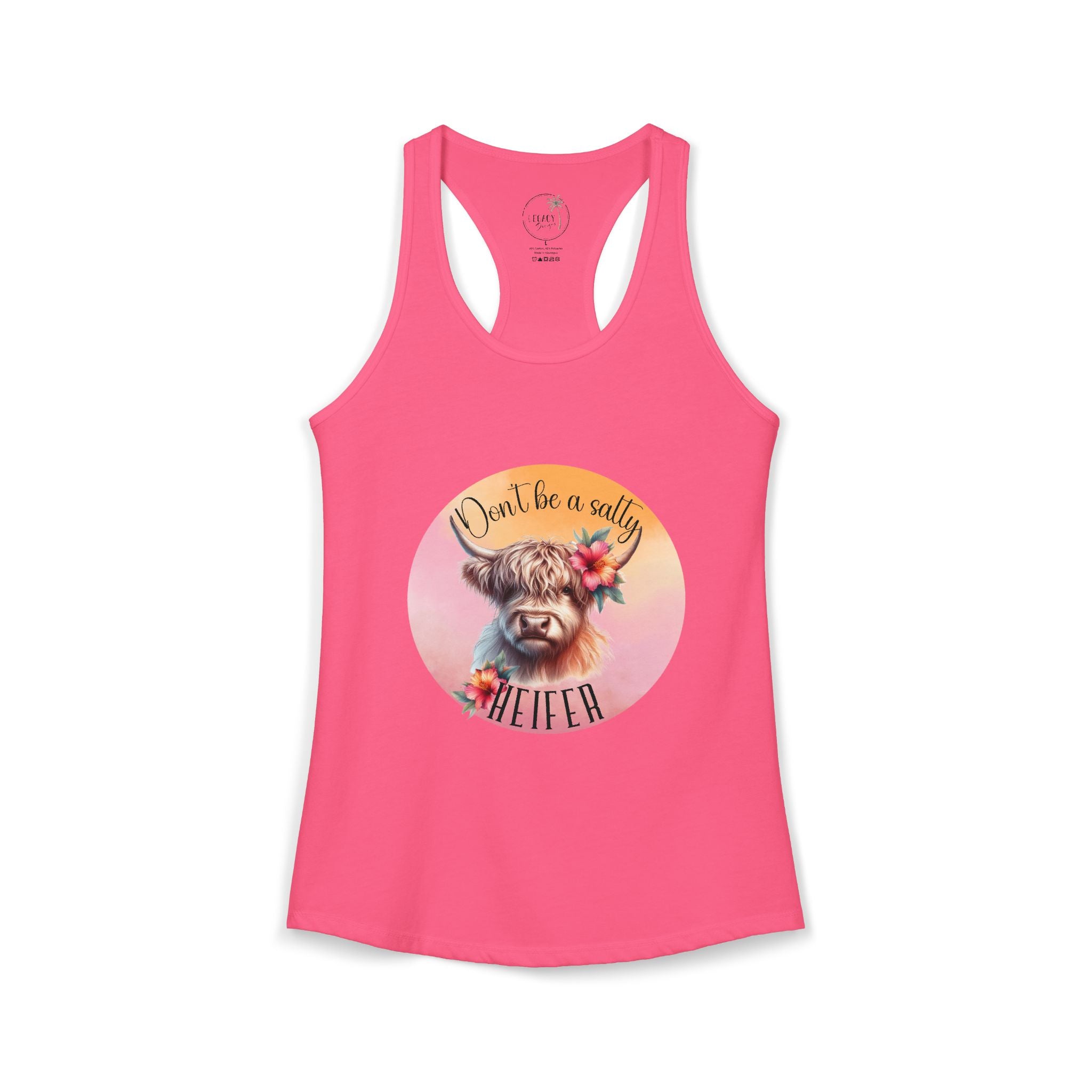 Salty Heifer tank top Women's Ideal Racerback Tank