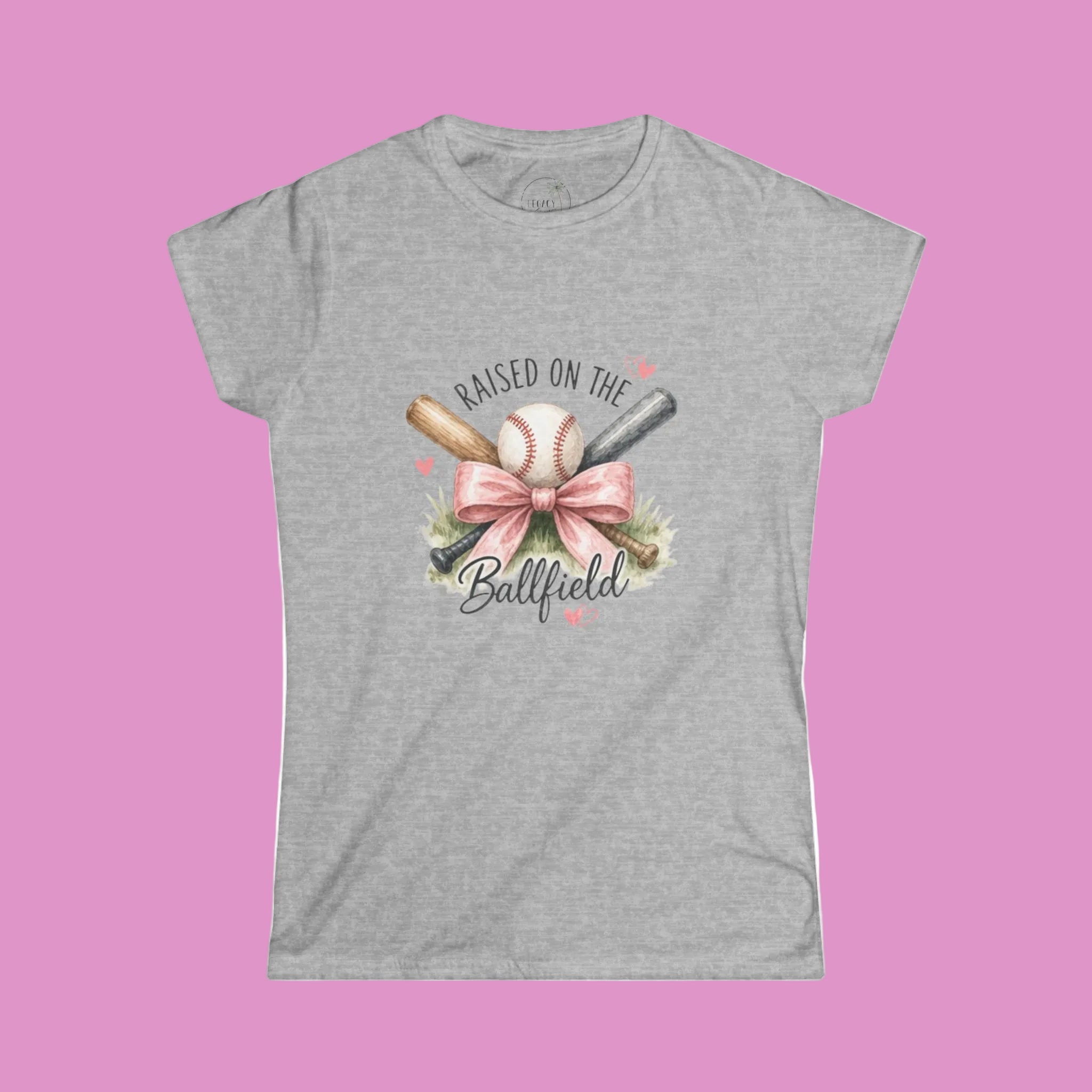 Raised on the Ballfield Women's Tee – Soft Baseball Mom Shirt