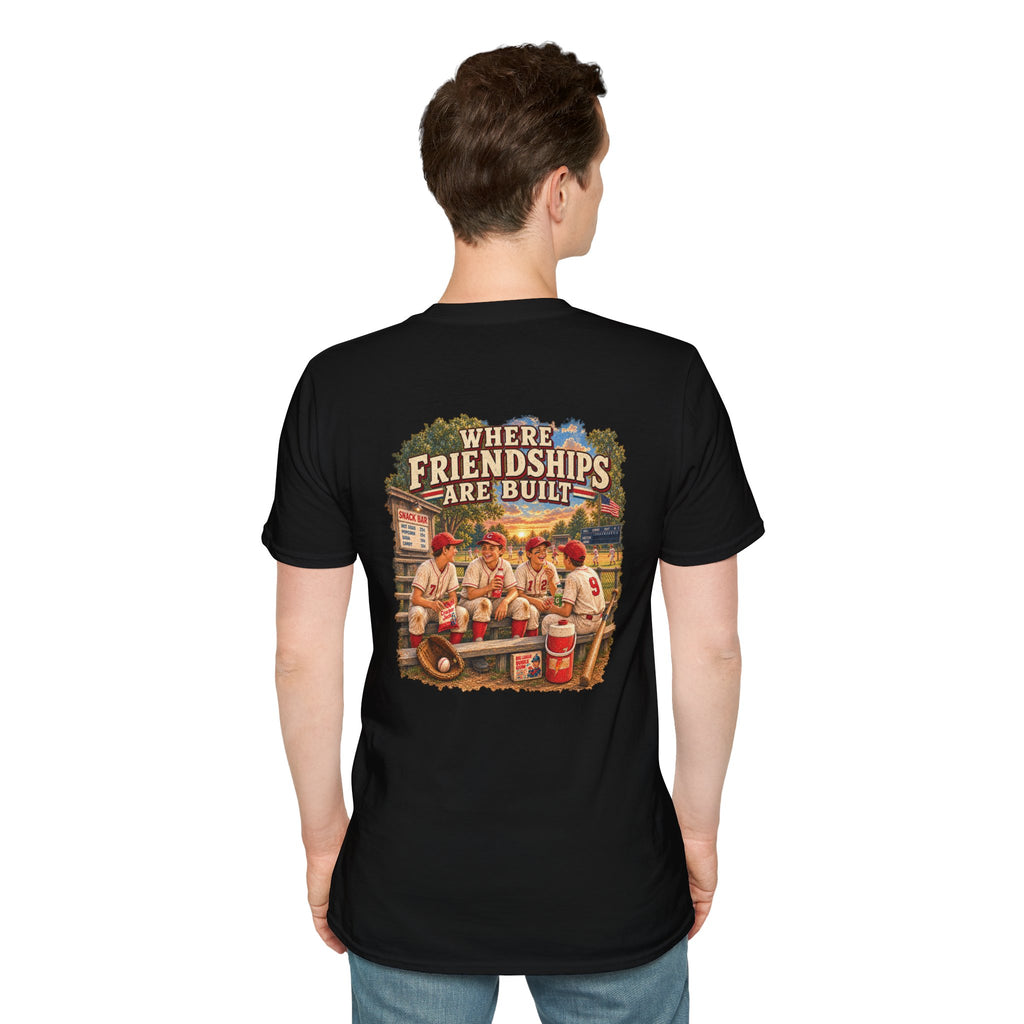 Vintage Baseball Nostalgia Shirt, Where Friendships Are Built Tee, Classic Baseball Fan Shirt, Game Day Graphic Tee, Sports Lover Gift