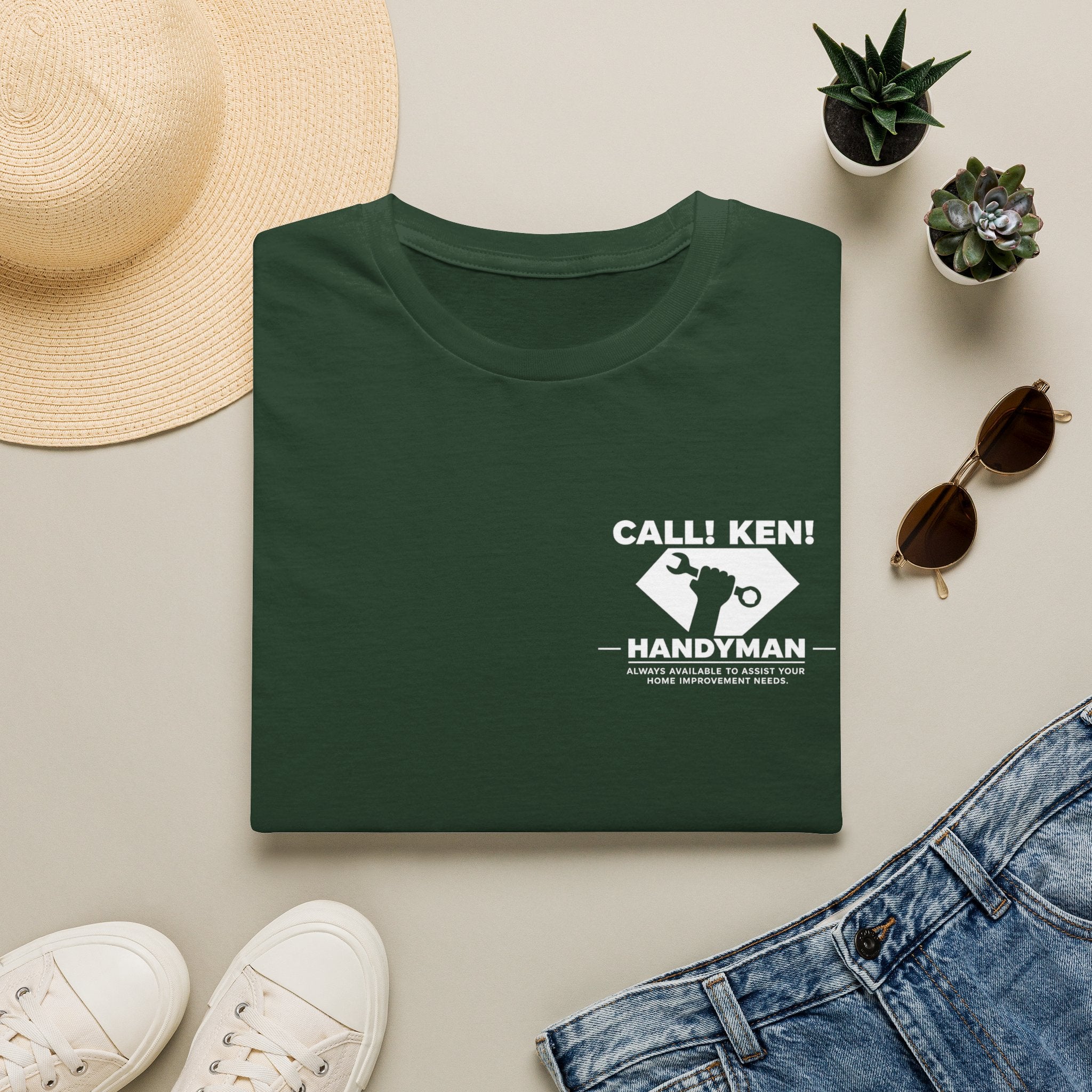 Call Ken! Handyman T-Shirt | Wrench Logo, Retro Trade Shirt