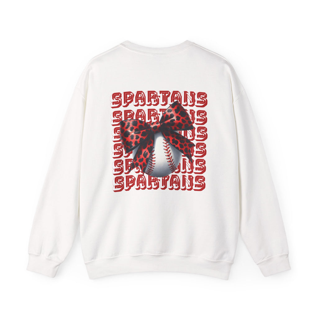 Spartans Baseball Red Leopard Bow Baseball