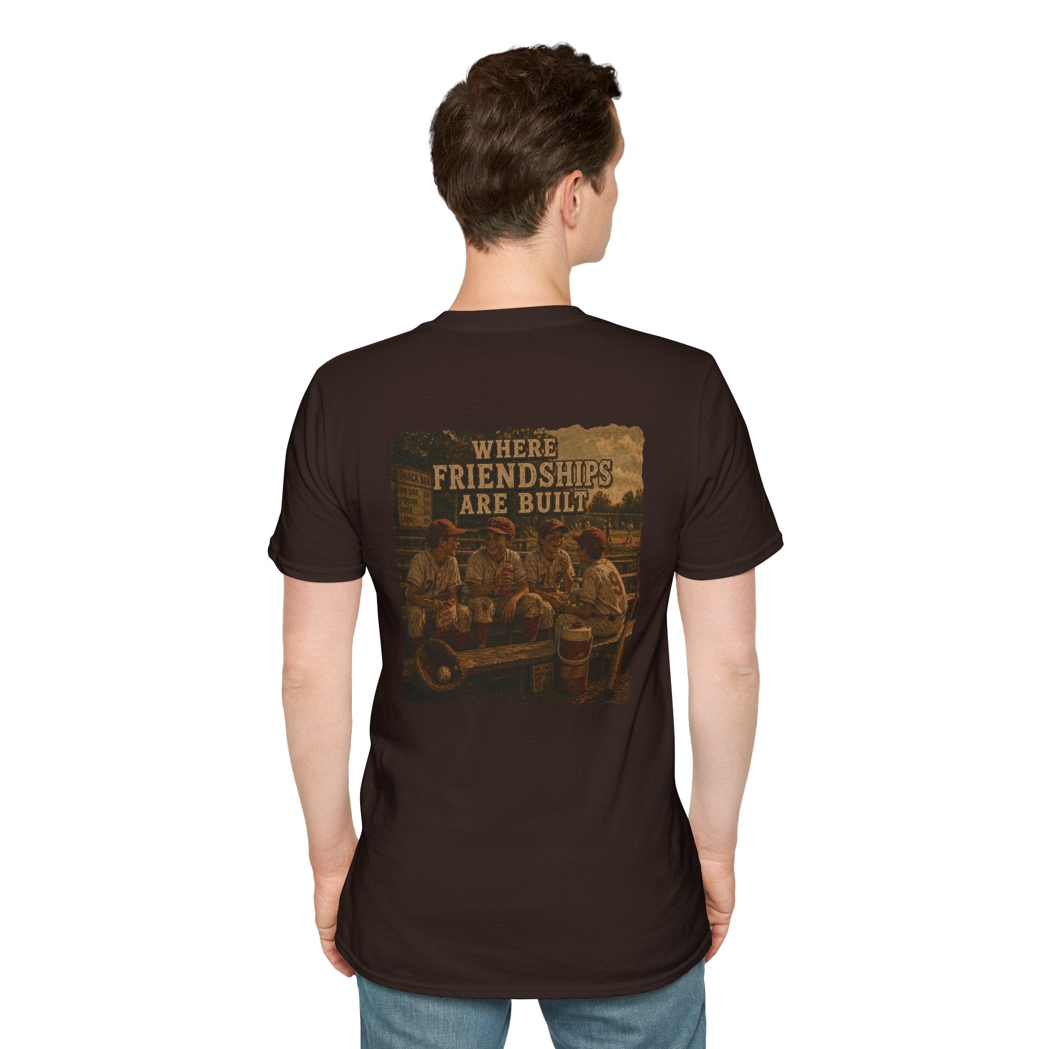 Vintage Baseball Nostalgia Shirt, Where Friendships Are Built Tee, Classic Baseball Fan Shirt, Game Day Graphic Tee, Sports Lover Gift