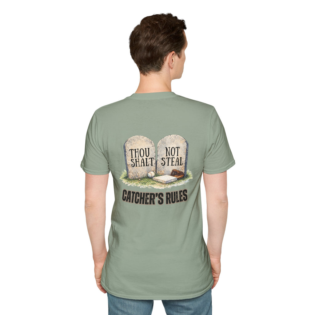Thou Shalt Not Steal T-Shirt | Stone Tablets, Humor, Back Graphic