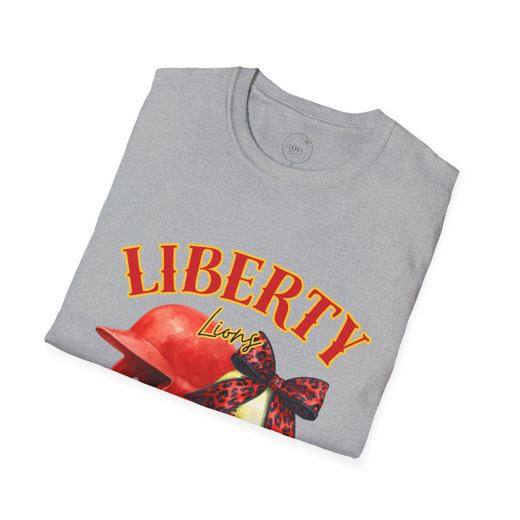 Liberty Softball Helmet Graphic T-Shirt — Patriotic Team Spirit Tee