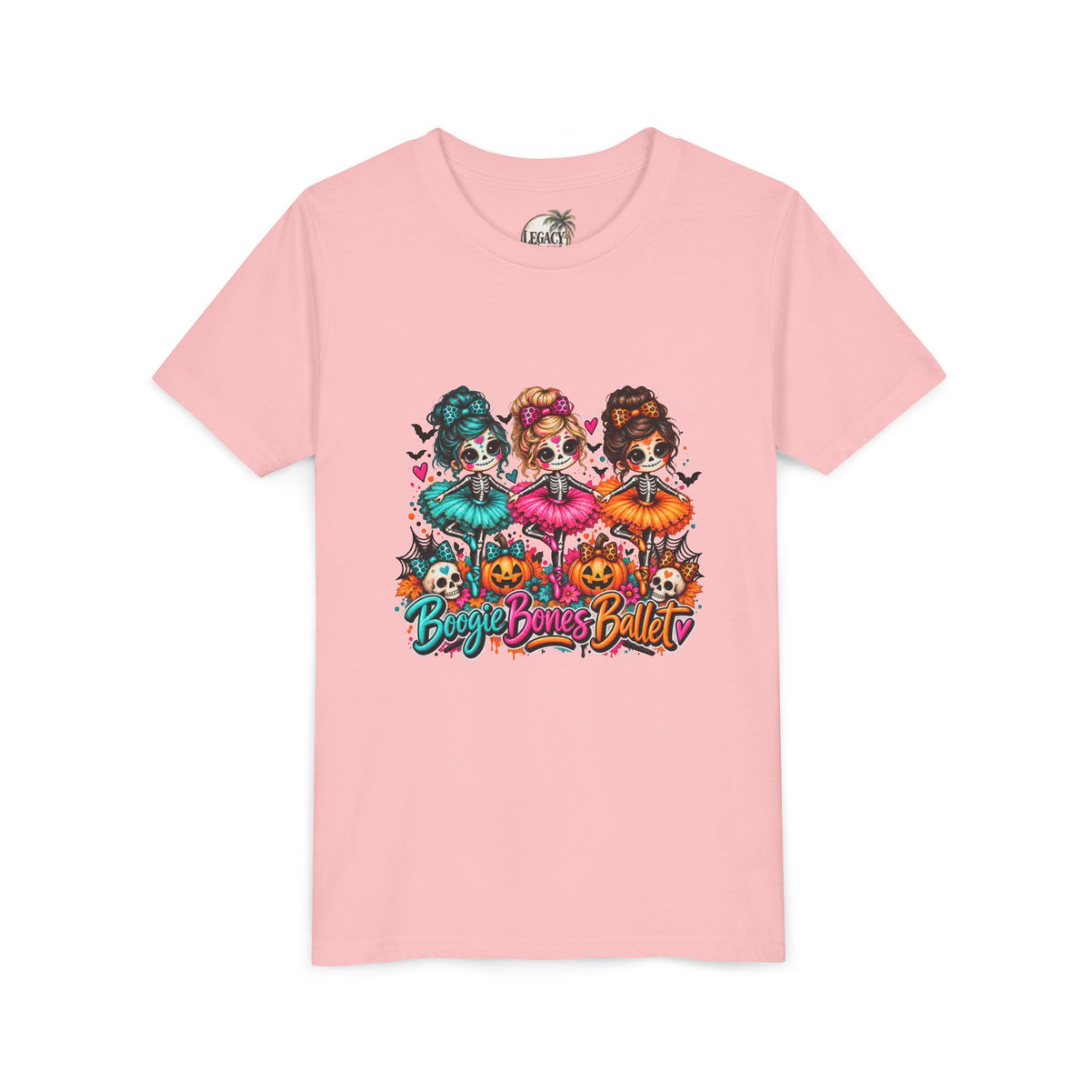 Boogie Bones Ballet Halloween T-Shirt | Cute Skeleton Ballerina Tee for Kids | Girls Fall Outfit | Spooky Season Shirt