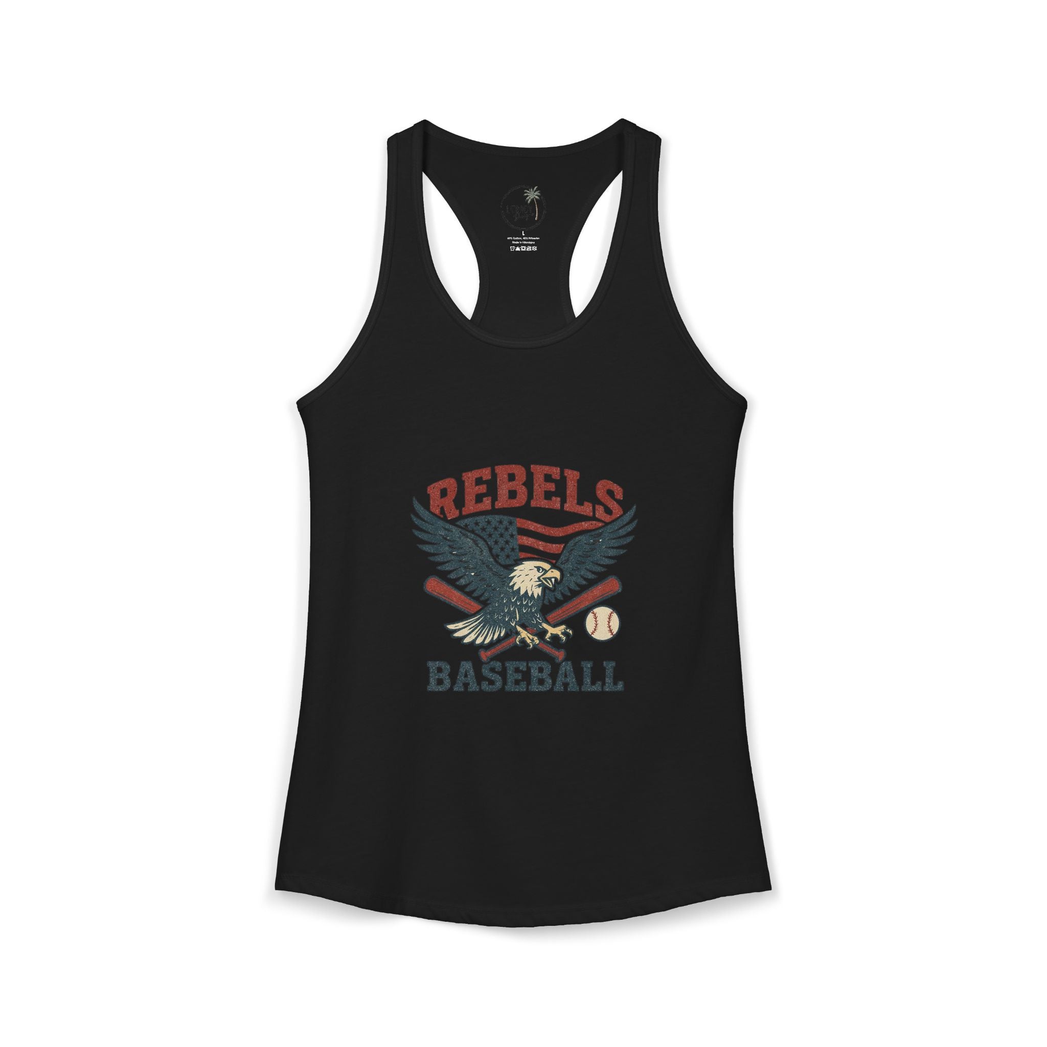 Rebels Baseball Tank Women's Ideal Racerback Tank
