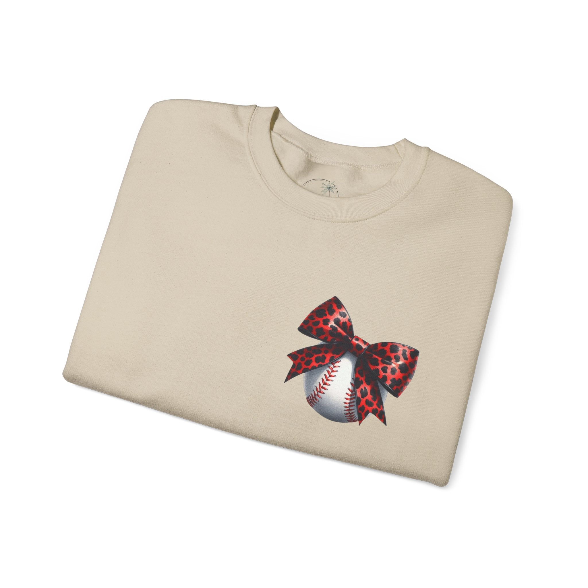 Spartans Baseball Red Leopard Bow Baseball