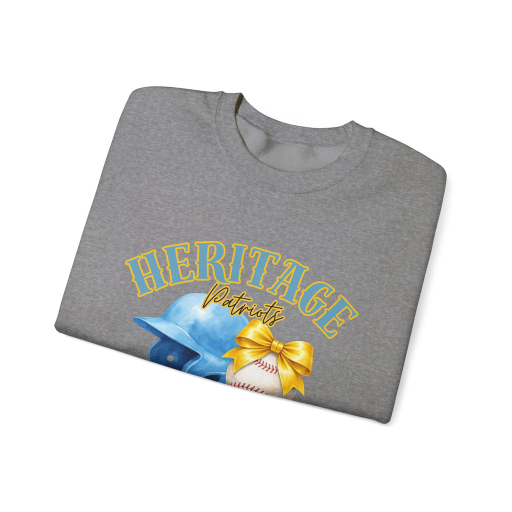 Heritage Patriots Baseball Crewneck Sweatshirt | Helmet, Ball, Bow