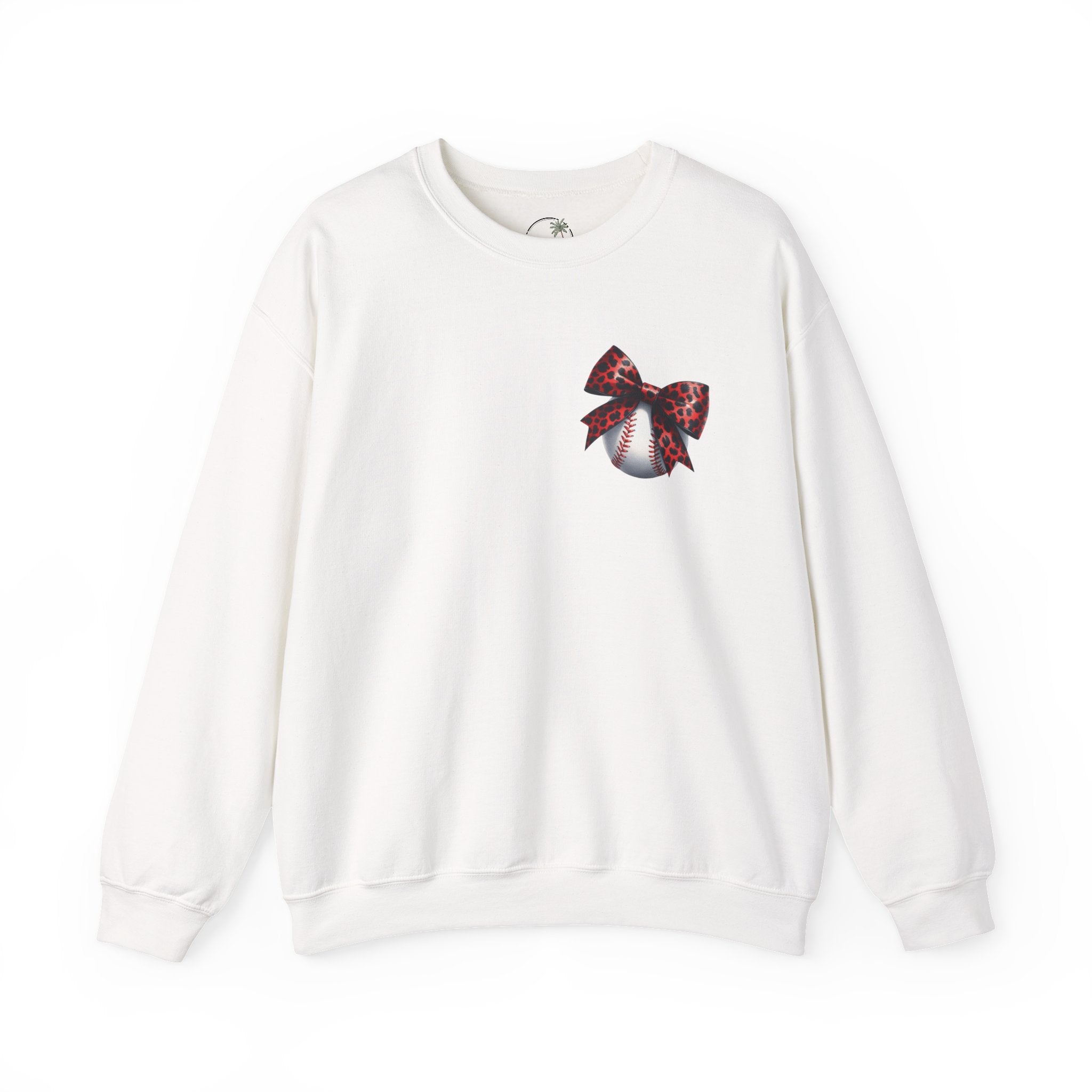 Rebels Leopard Bow Crewneck Sweatshirt | Baseball Graphic