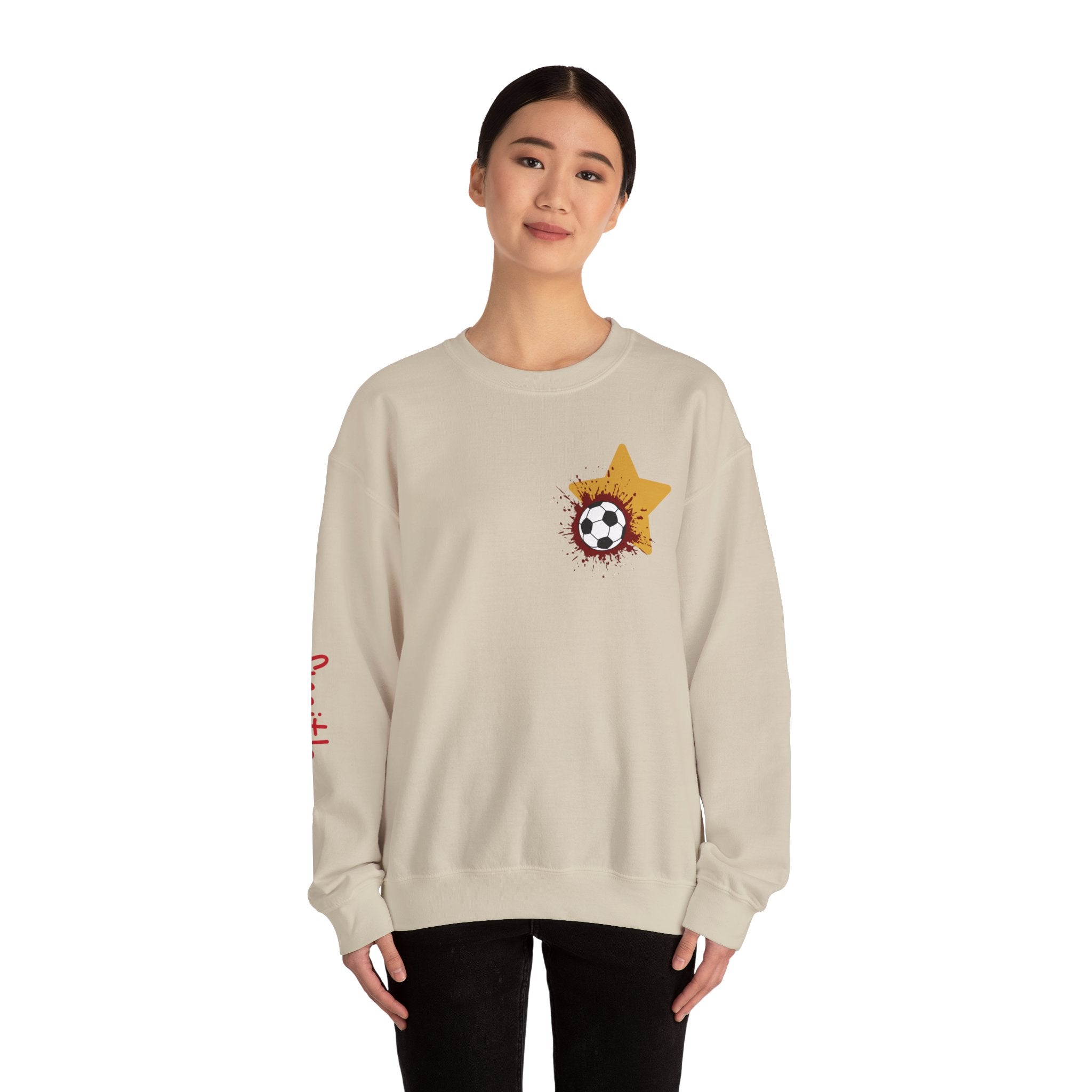 Liberty Soccer Player Crewneck Sweatshirt | My Favorite Player Back Print