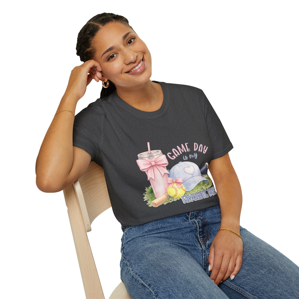 Softball Game Day is my Favorite T-Shirt | Baseball Cap, Cute Sports Design