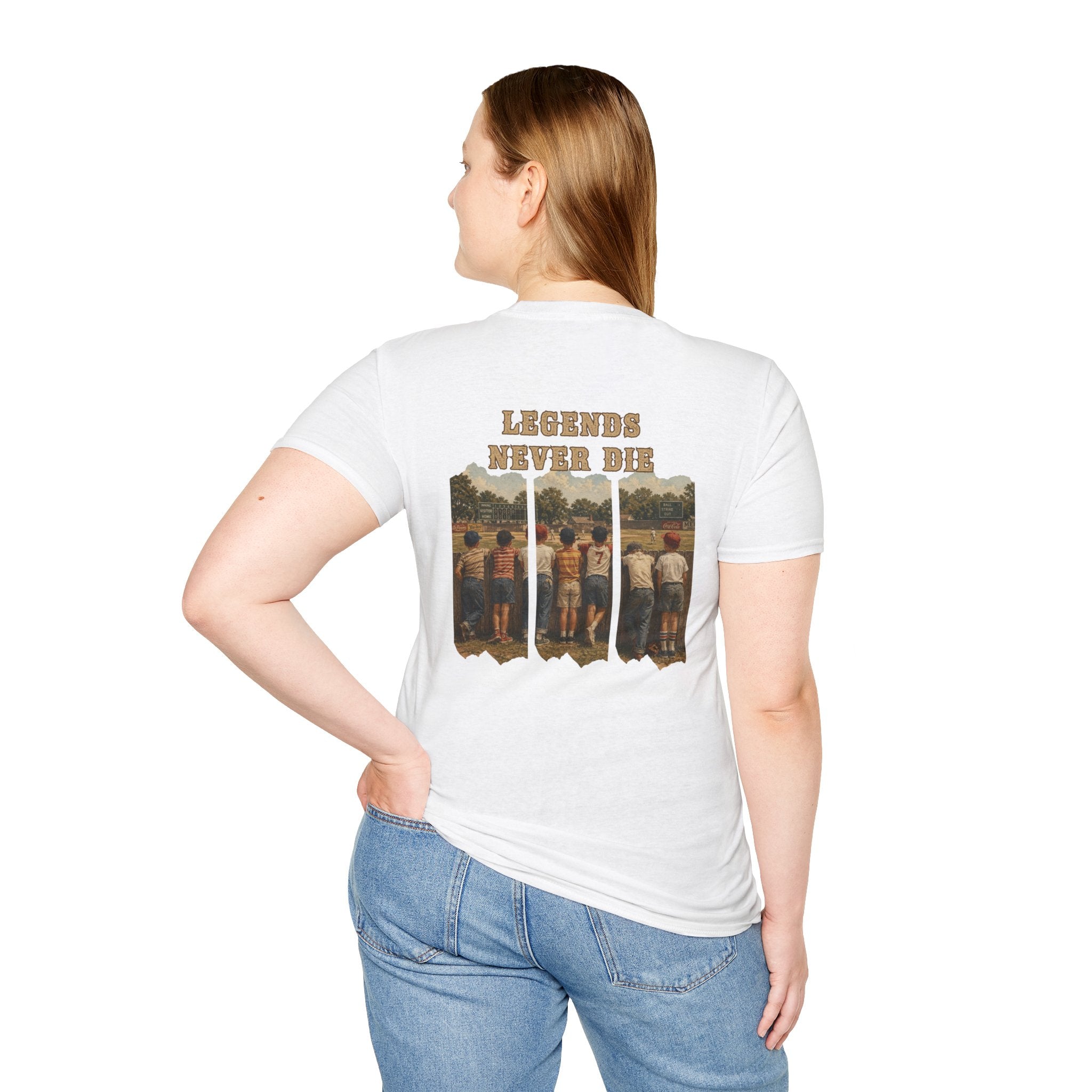 Vintage Baseball Shirt Legends Never Die | Nostalgic Baseball Tee | Baseball Dad Gift | Youth Baseball Mom Shirt | Retro Baseball Graphic