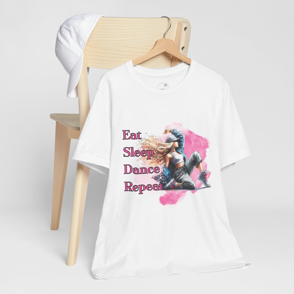 Eat Sleep Dance Repeat-Dance Lover's Unisex Tee, Gift for Dancers, Casual Dancewear, Festival Top, Unique Graphic Tee