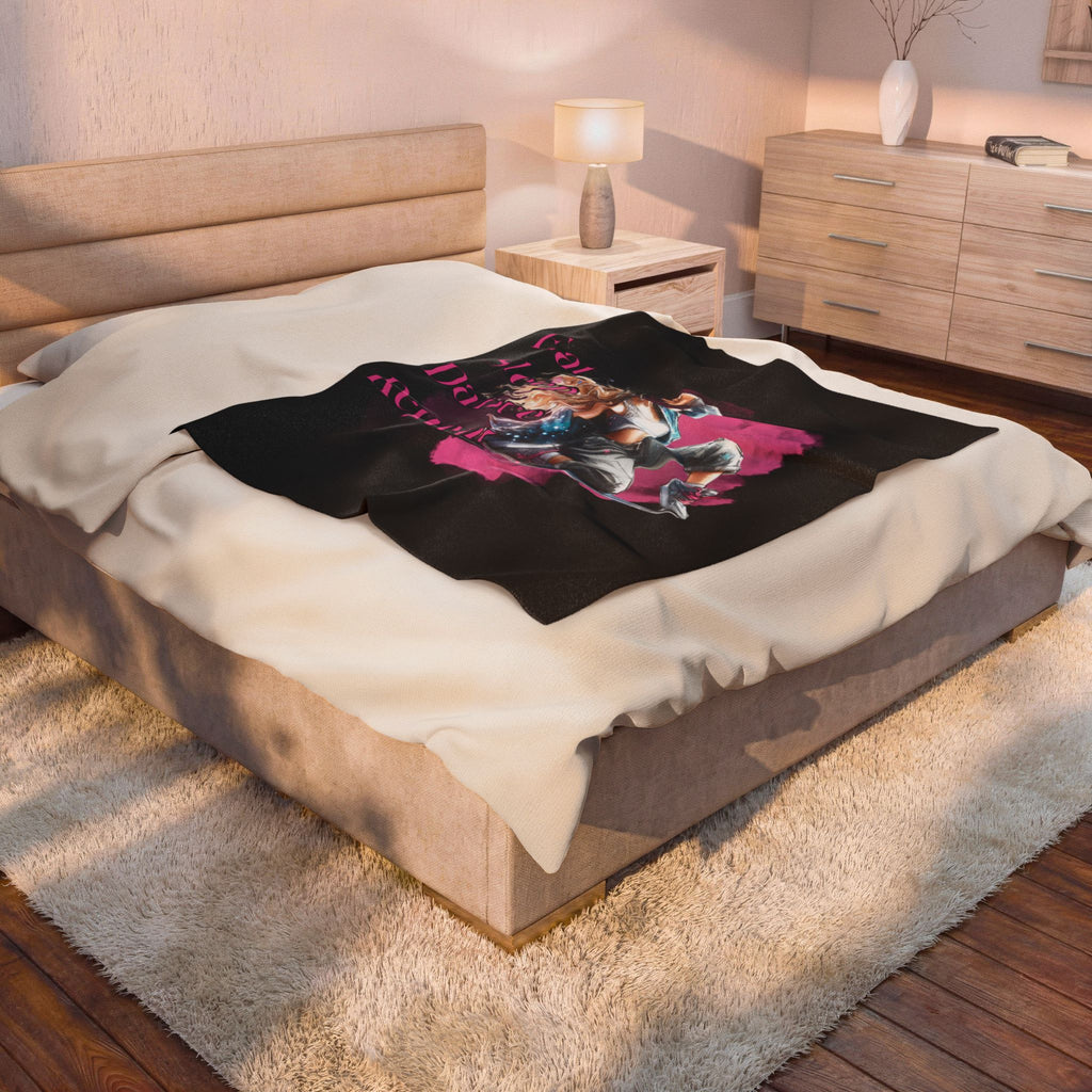 Dance-Themed Velveteen Plush Blanket, Cozy Throw for Dance Lovers, Perfect Gift for Birthdays and Dance Events, Dance lover Stylish Comfort