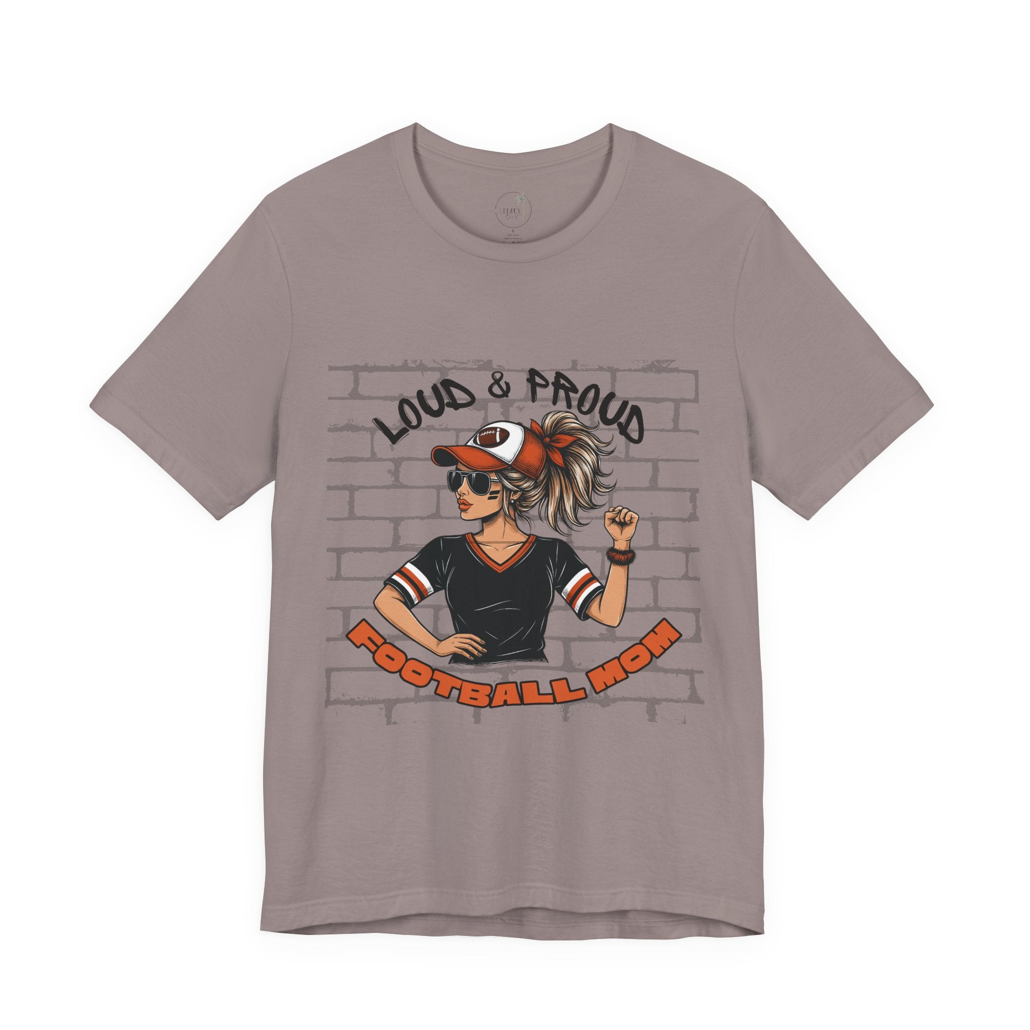Loud & Proud Football Mom Shirt Game Day Tee for Sports Moms and Parents Support Your Player Graphic T-Shirt Game Day Outfit