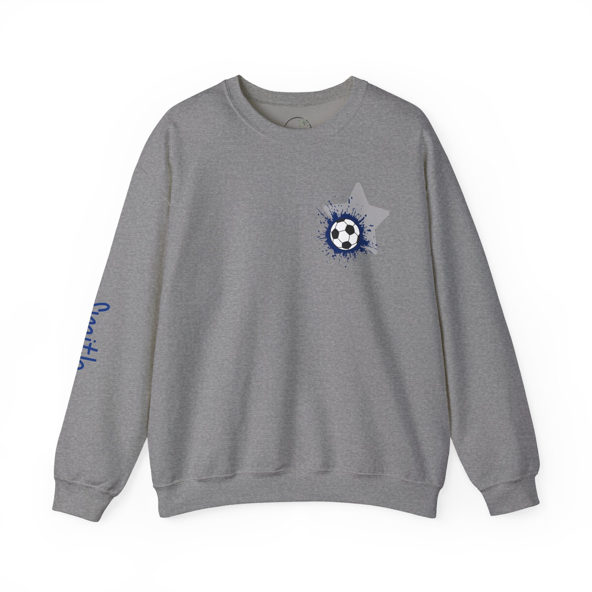 Freedom Falcons Soccer Player Crewneck Sweatshirt | My Favorite Player Back Print