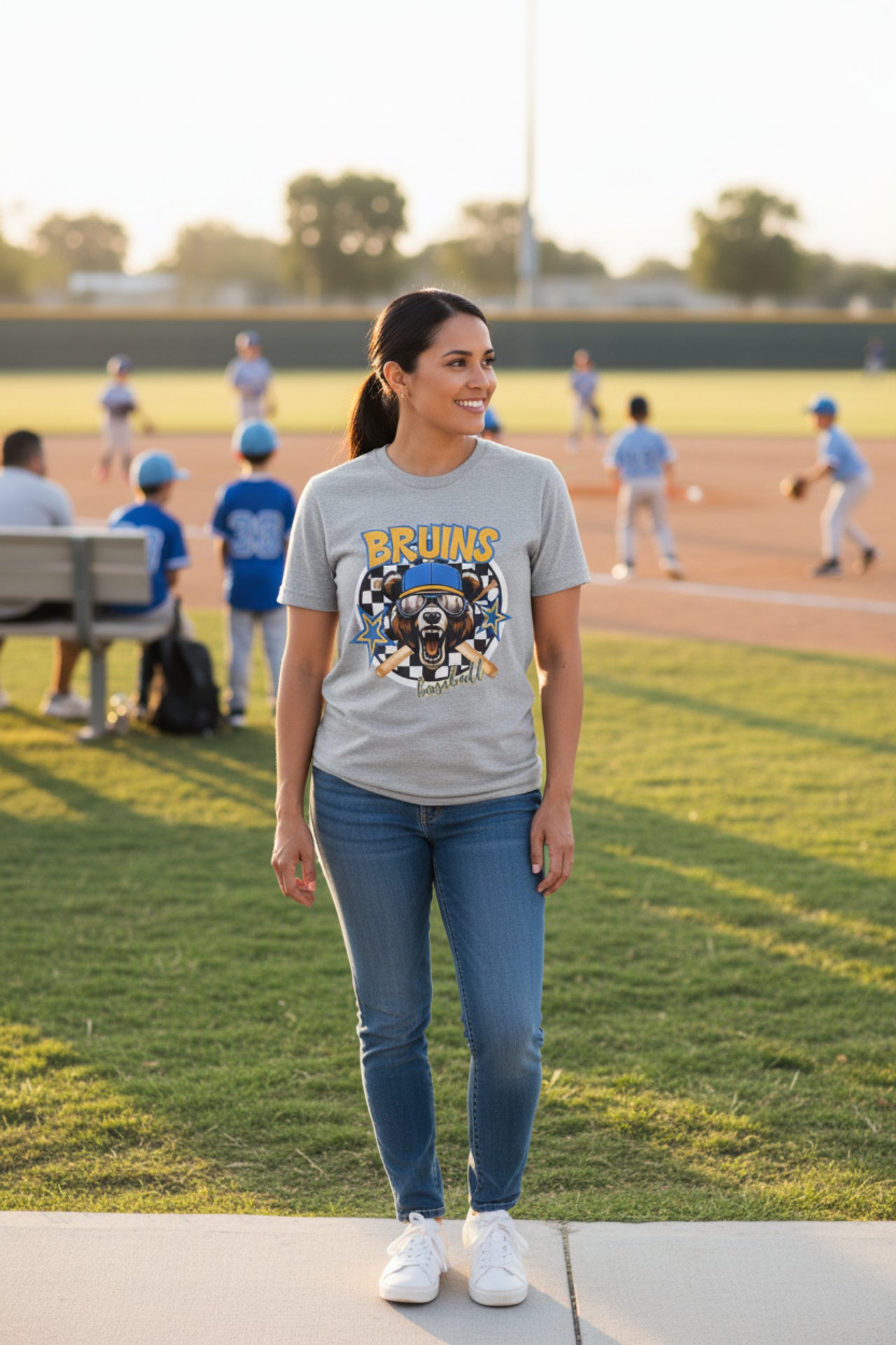 Bruins Bear Baseball T-Shirt | Vintage Mascot, Baseball Bats