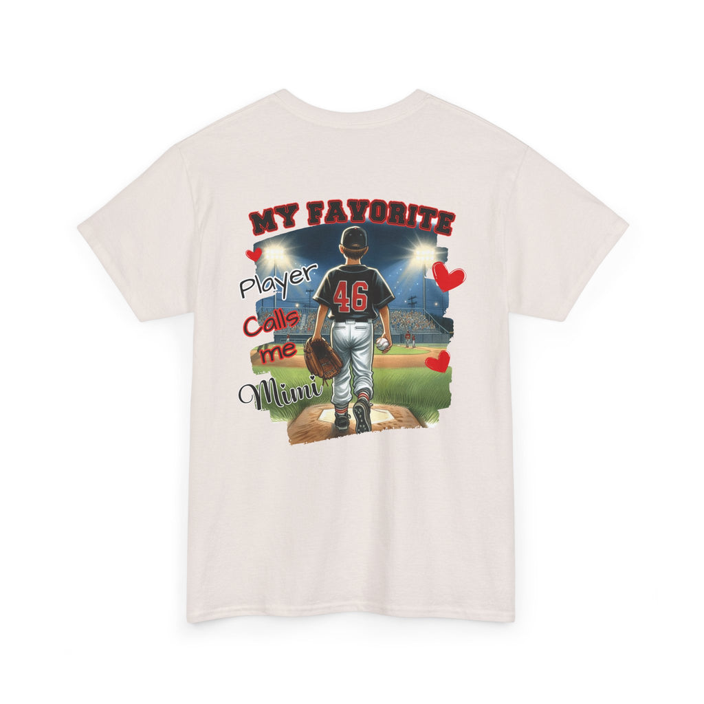 Baseball MIMI Tee - My Favorite Player Calls Me MIMI Gift for Sports Lovers, Family Support Tee