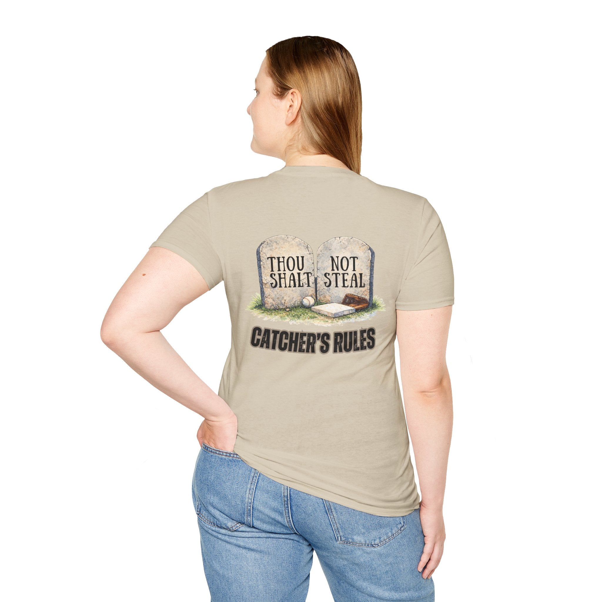 Thou Shalt Not Steal T-Shirt | Stone Tablets, Humor, Back Graphic