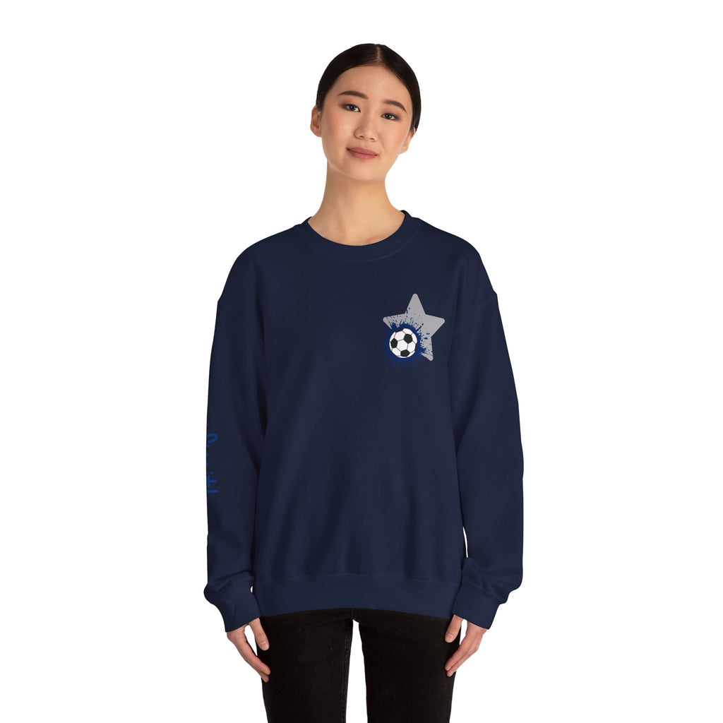 Freedom Falcons Soccer Player Crewneck Sweatshirt | My Favorite Player Back Print