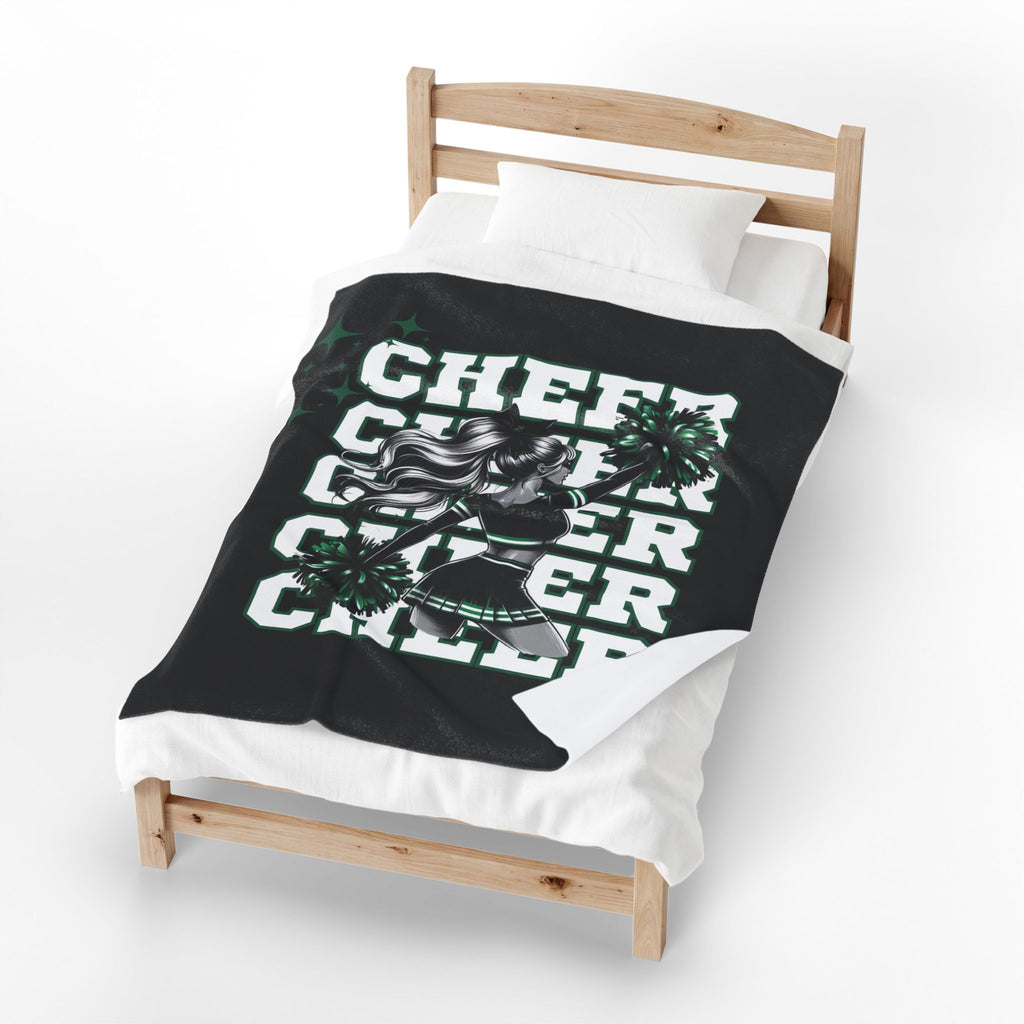 Cheerleader Plush Blanket | Soft Throw for Team Spirit, Cheering Events, Sports Gifts, Comp Cheer, Cozy Throw