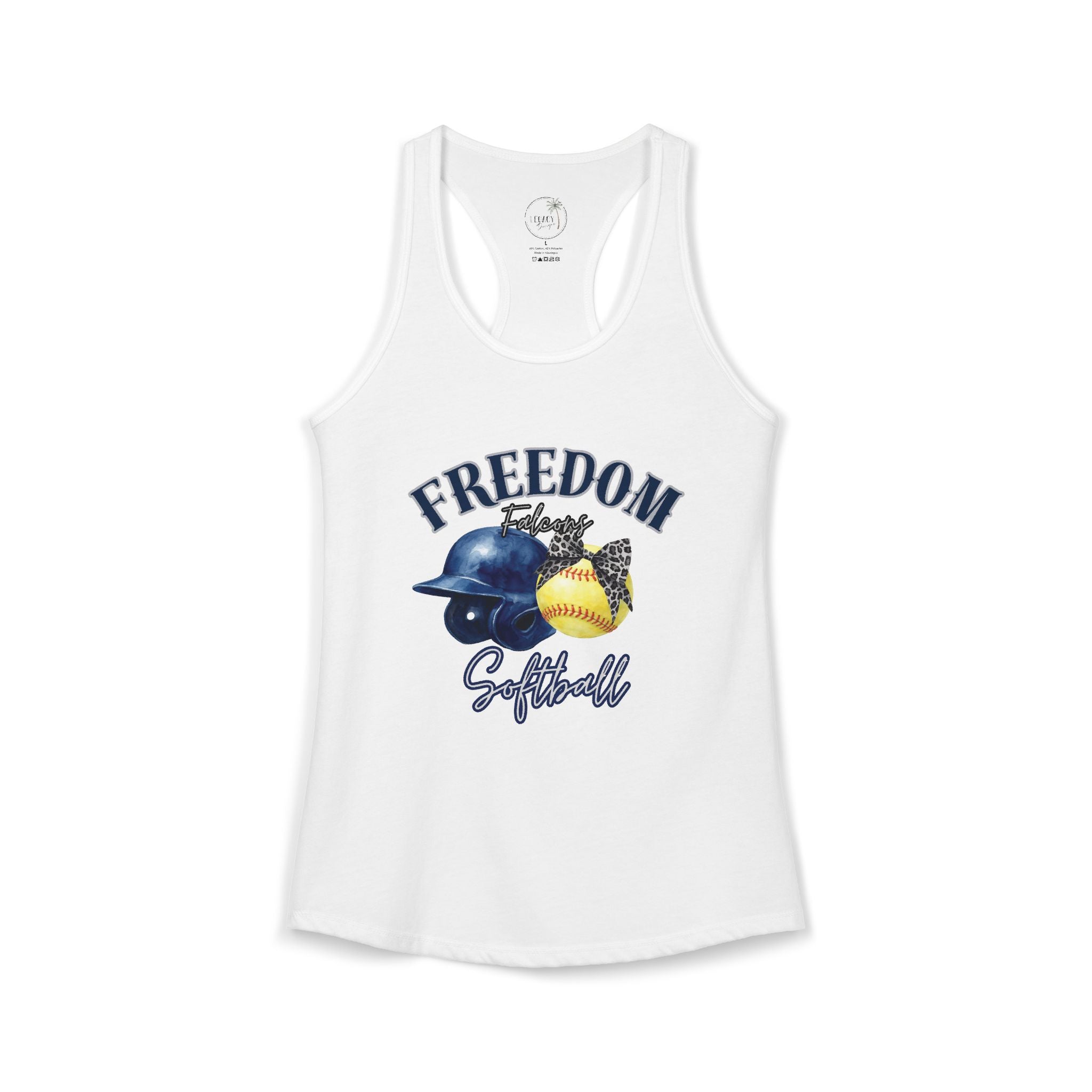 Freedom Falcon Softball  Ideal Racerback Tank