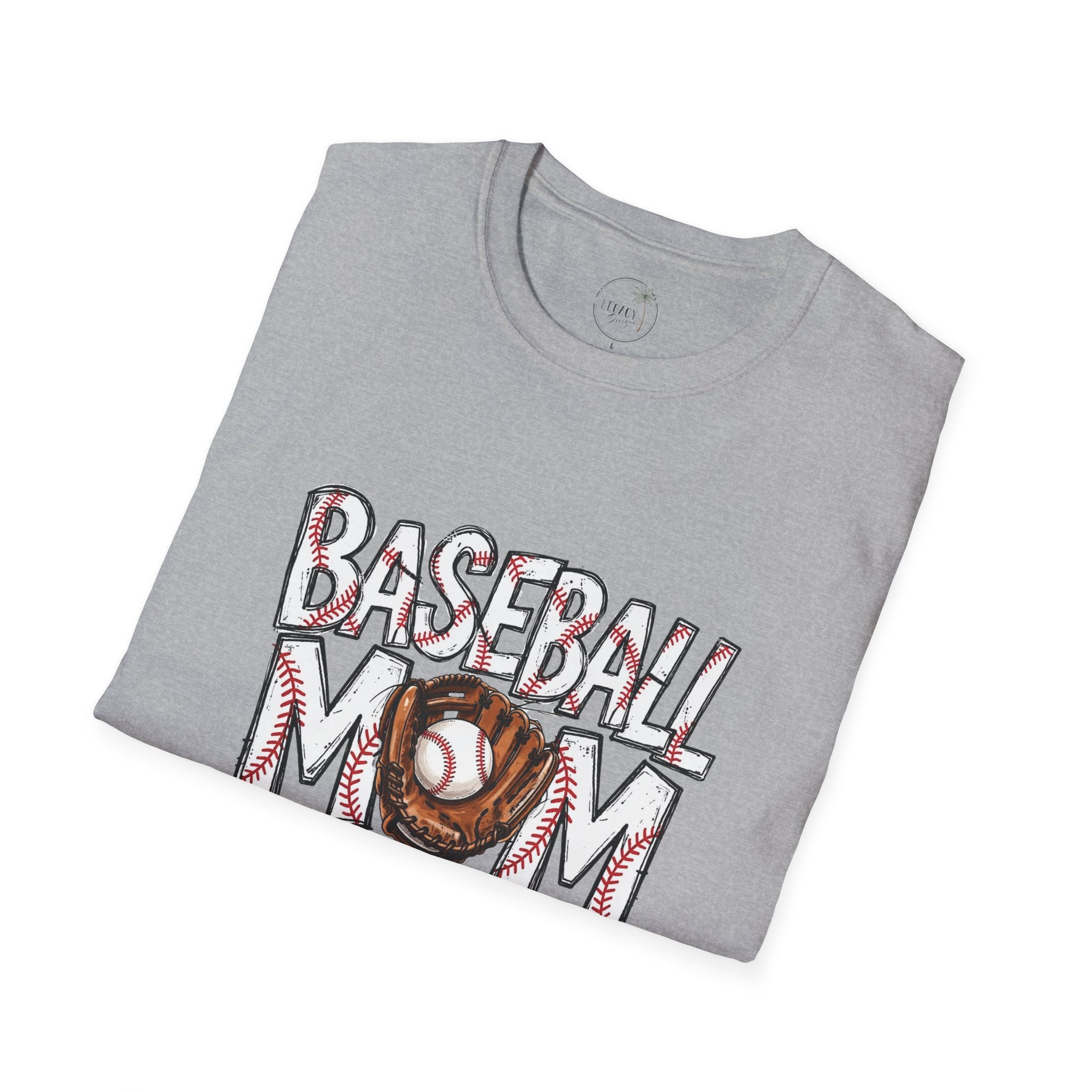 Baseball Mom T-Shirt | Baseball Ball Graphic, Mom Lettering