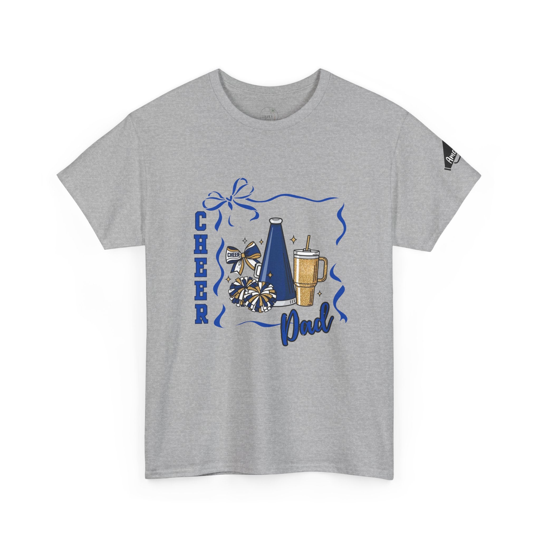 Cheer Dad T-Shirt | Pom Pom, Megaphone, Coffee Graphic
