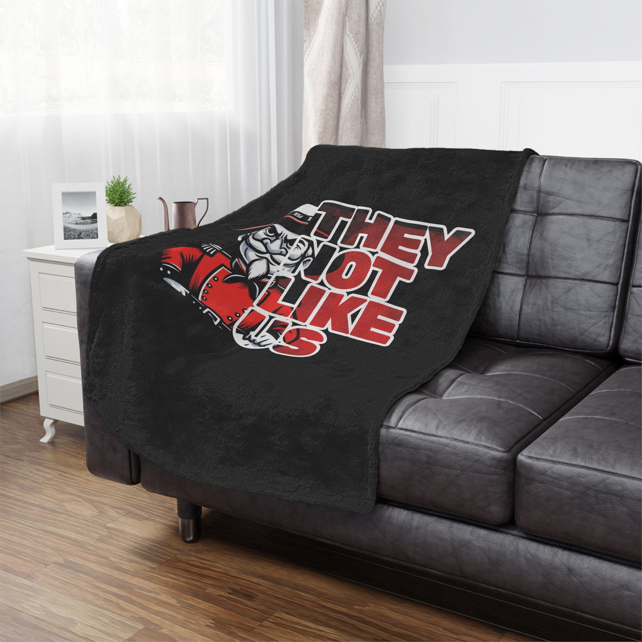 They Not Like Us Rebels Bold Statement Minky Blanket - Cozy Throw for Fans, Unique Gift, Motivational Decor,
