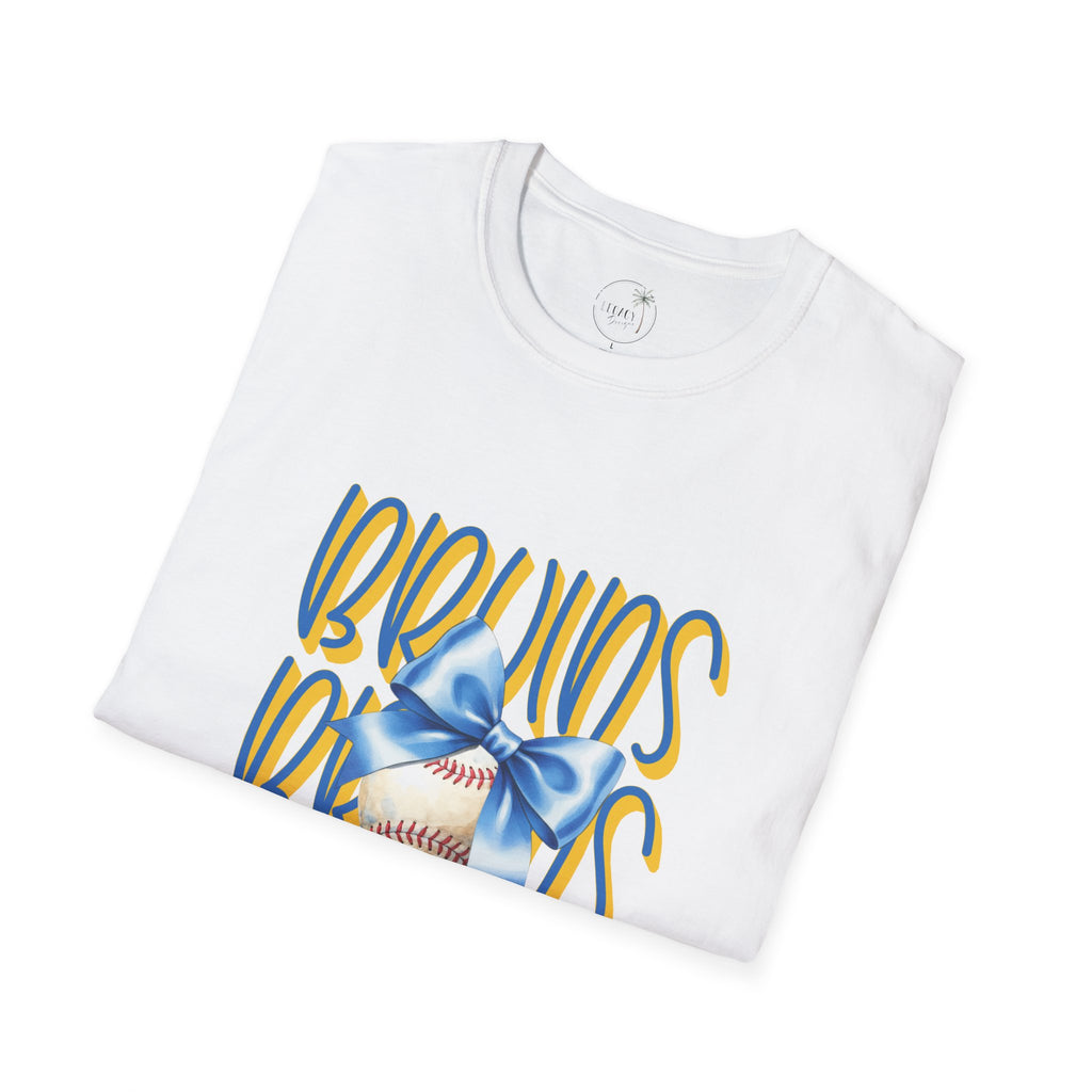 Bruins Baseball with Blue Bow T-Shirt | Sports Team Fan Tee