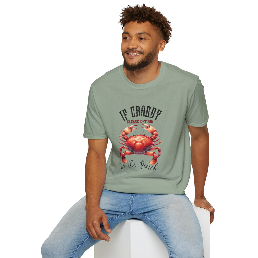If Crabby Please Return to the Beach T-Shirt | Crab Graphic Tee
