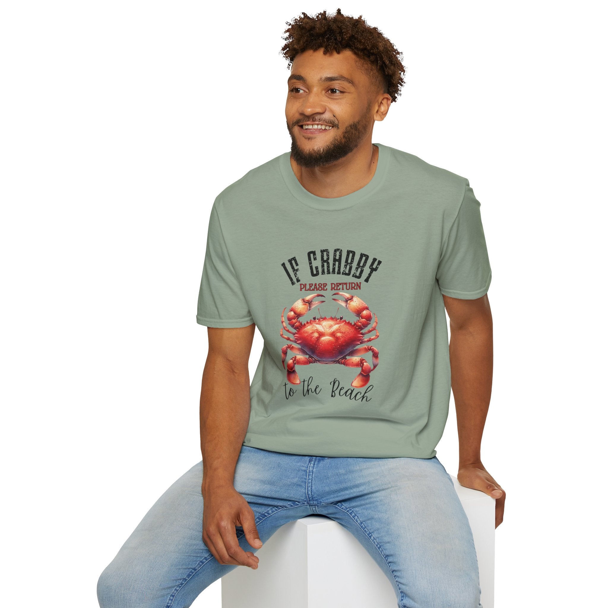 If Crabby Please Return to the Beach T-Shirt | Crab Graphic Tee