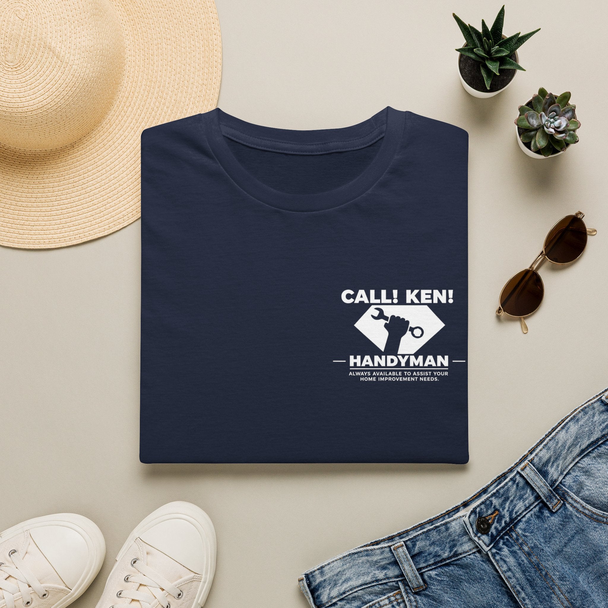 Call Ken! Handyman T-Shirt | Wrench Logo, Retro Trade Shirt