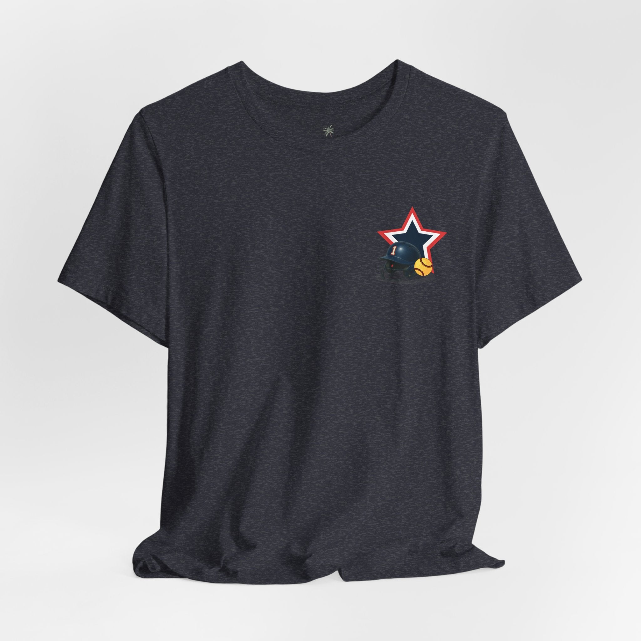 My Favorite Player Calls Me Mom Softball T-Shirt | Proud Softball Mom Tee | Game Day Shirt | Sports Mom Gift with Pocket Design