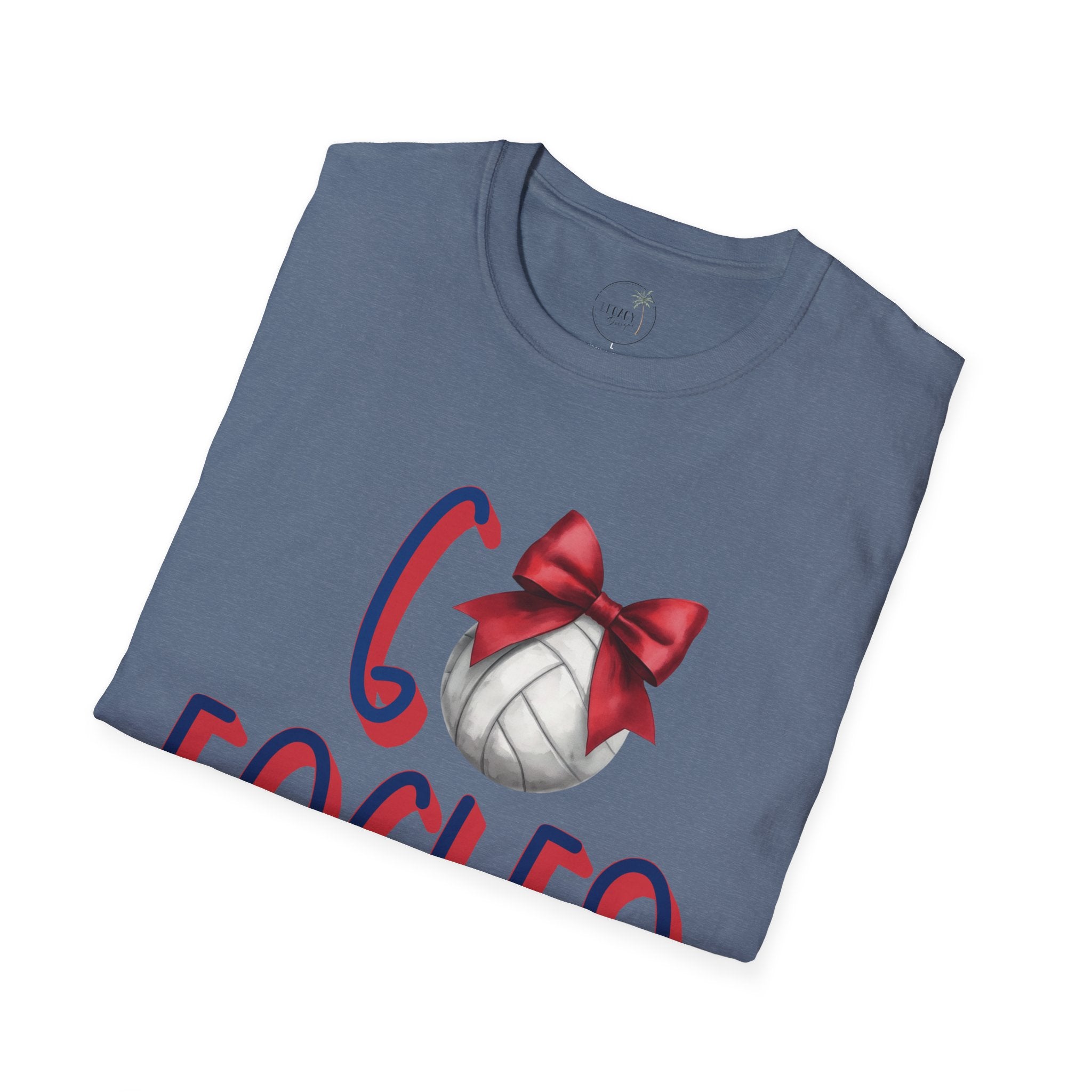 Go Eagles Volleyball with Red Bow T-Shirt | Go Eagles