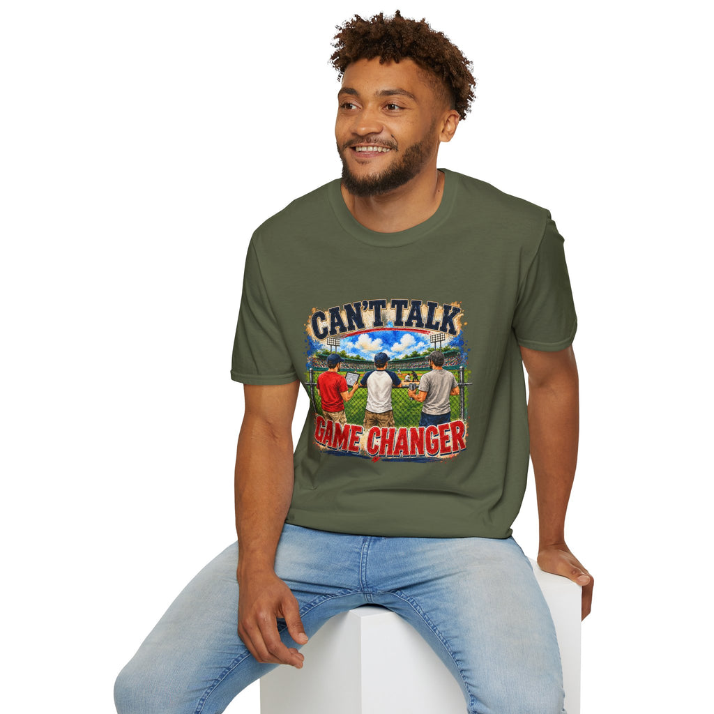 Can't Talk Game Changer T-Shirt | Baseball Field Scene