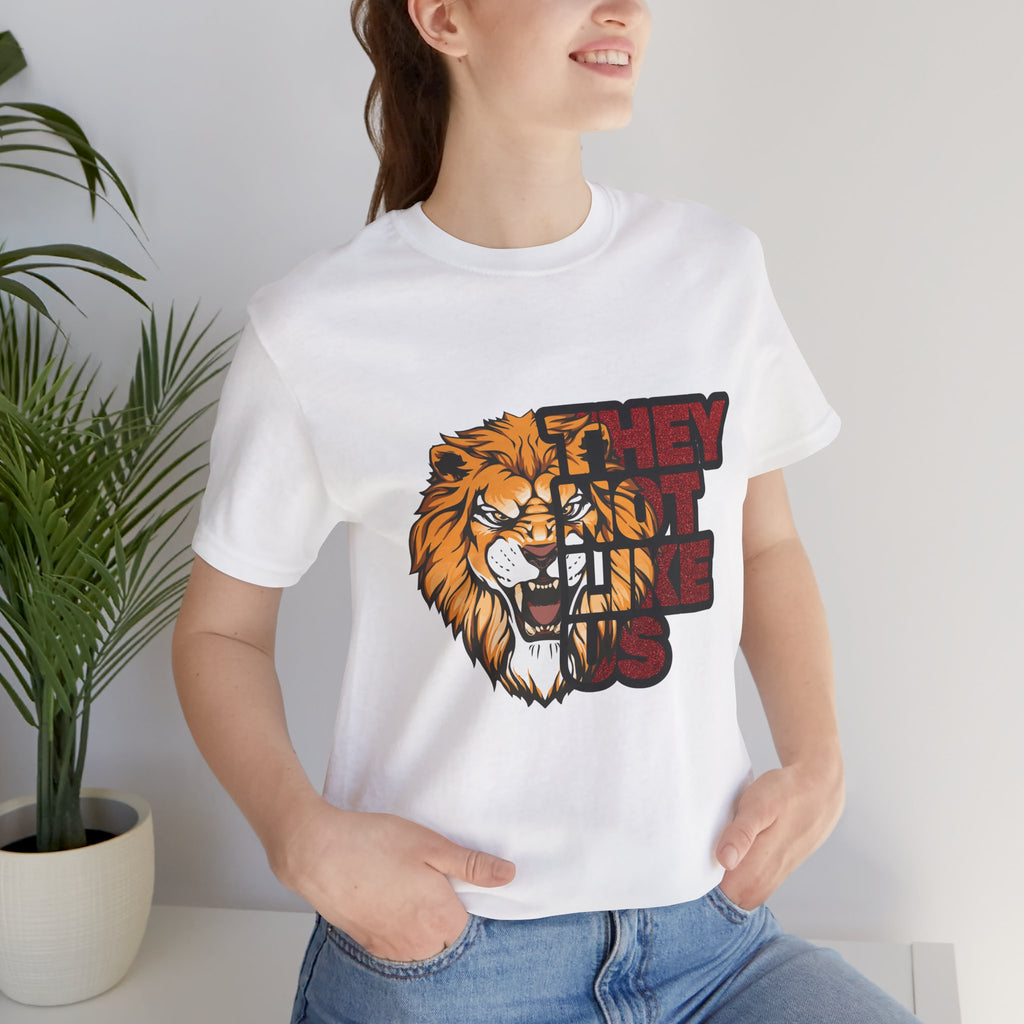 Lion They Not Like Us T-Shirt | Bold Graphic Tee | Sports Fan Pride Shirt | Liberty Lions Tee | Game Day Outfit