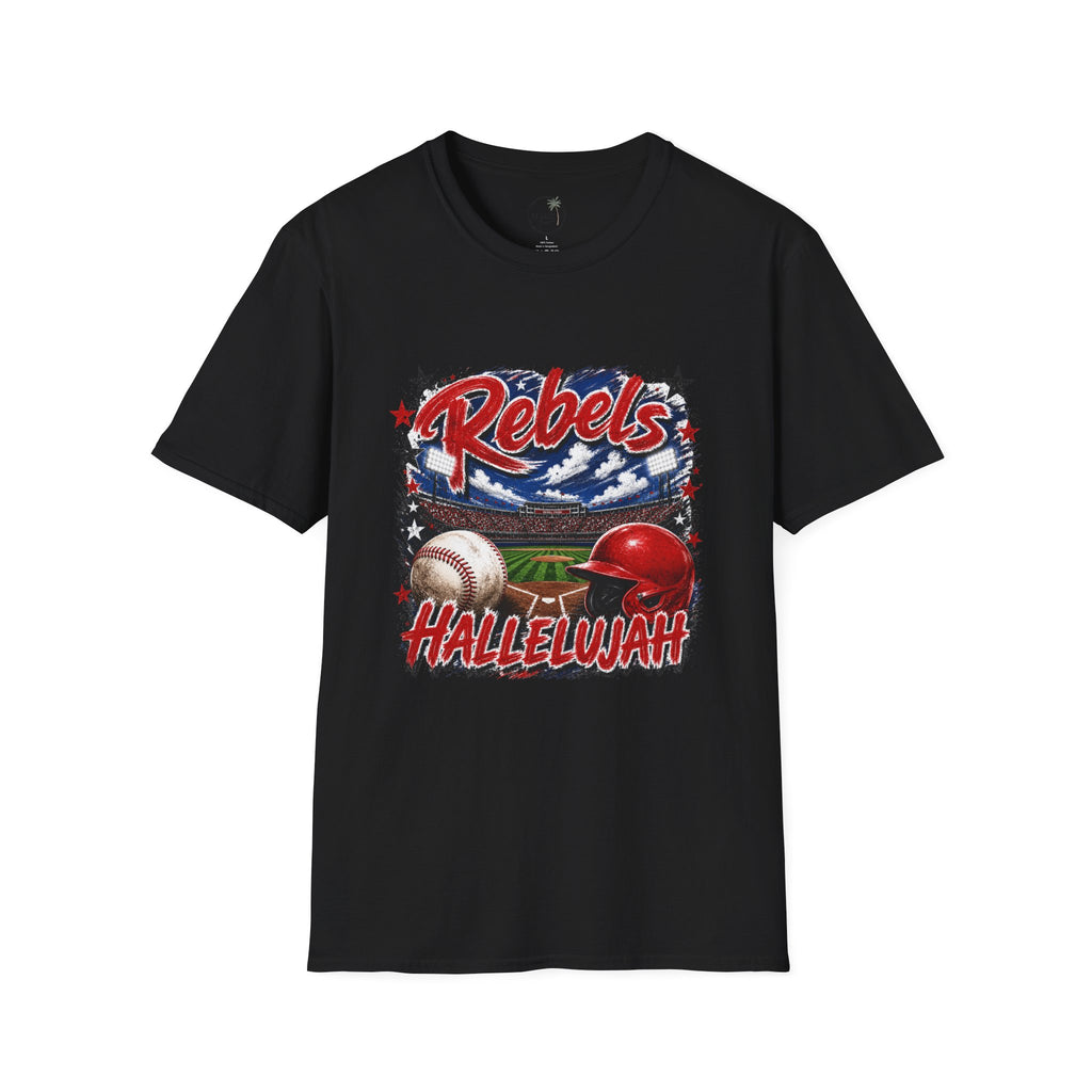 Rebels Baseball Graphic T-Shirt — 'Hallelujah' Team Spirit Tee