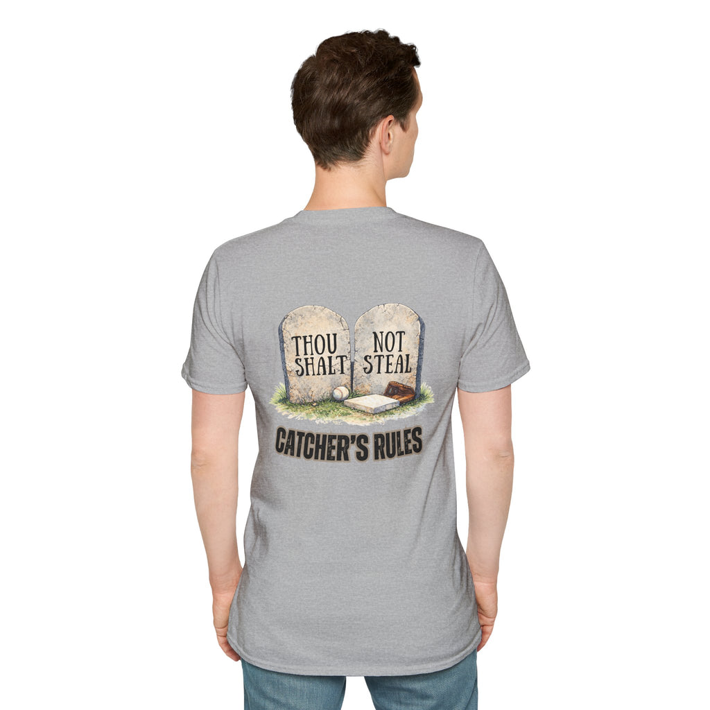 Thou Shalt Not Steal T-Shirt | Stone Tablets, Humor, Back Graphic