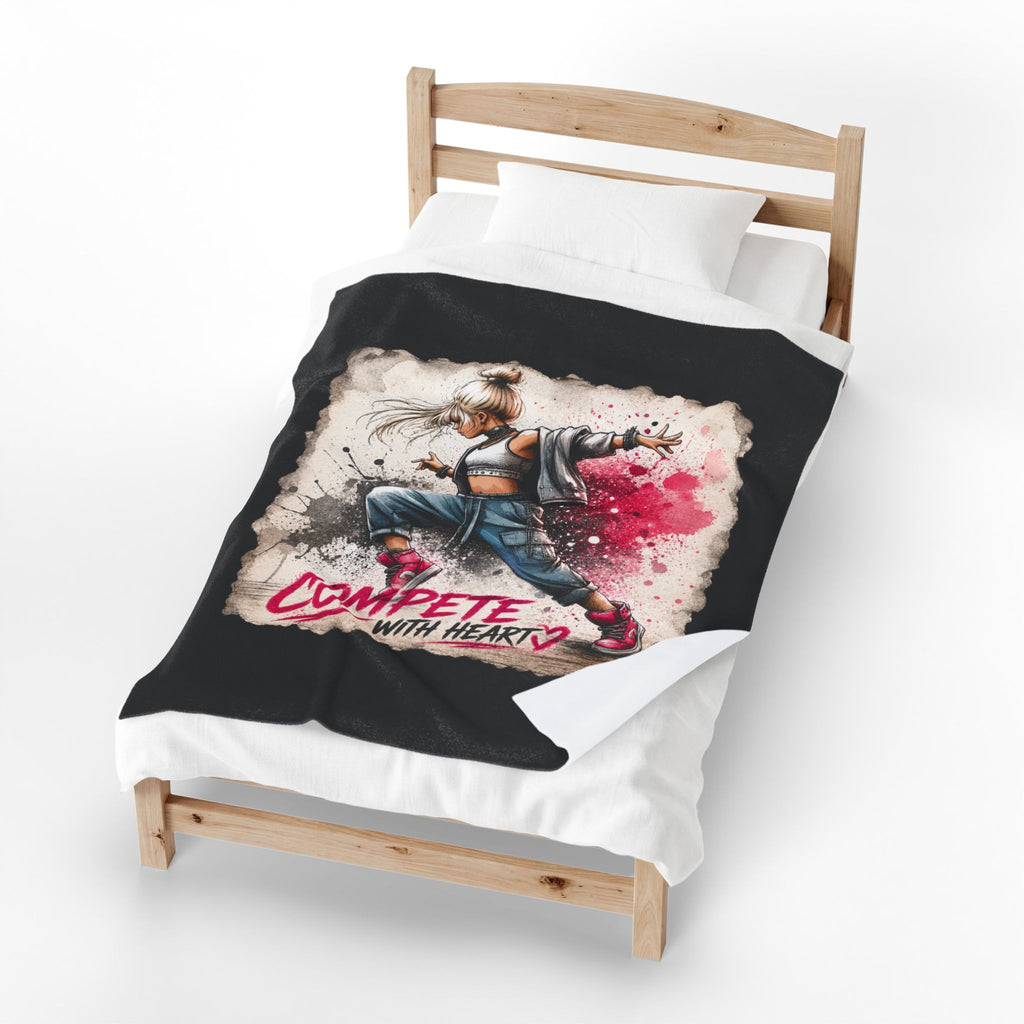 Compete With Heart dancer blanket | Velveteen Plush Blanket