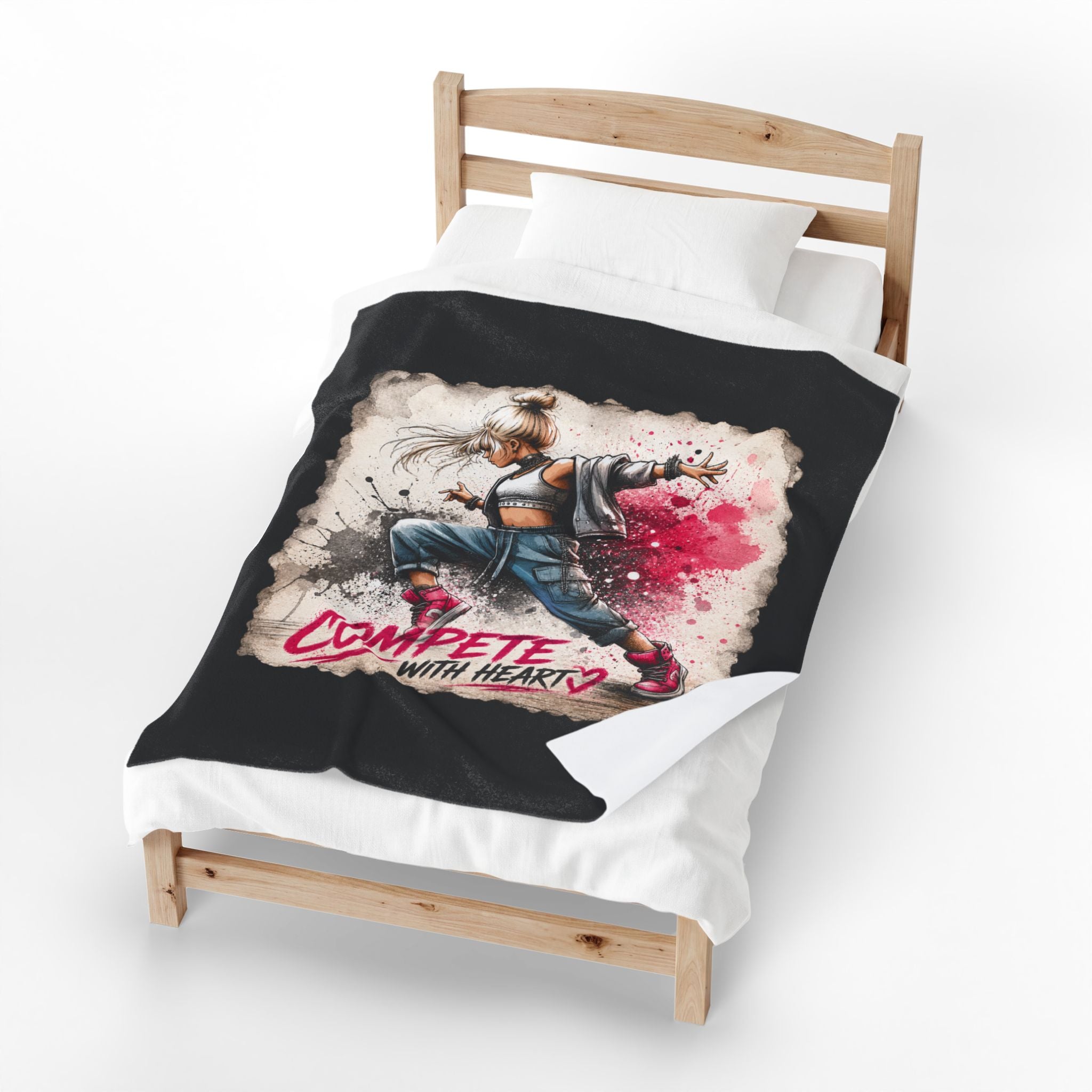 Compete With Heart dancer blanket | Velveteen Plush Blanket