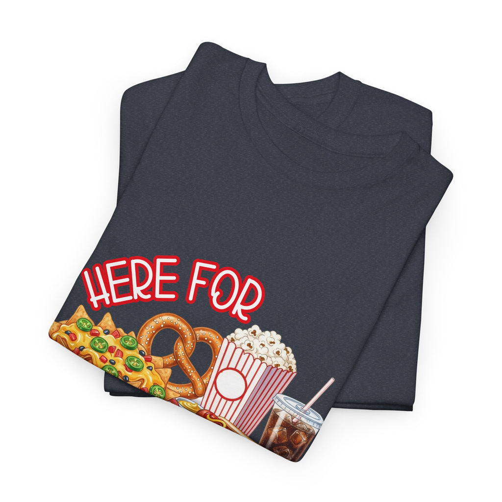 Here For The Snacks T-Shirt |Ballpark Snacks Nachos Popcorn Pretzel Soda