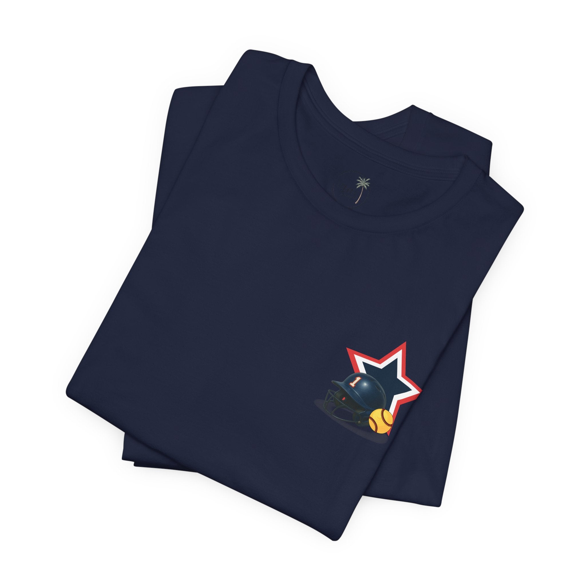 My Favorite Player Calls Me Mom Softball T-Shirt | Proud Softball Mom Tee | Game Day Shirt | Sports Mom Gift with Pocket Design