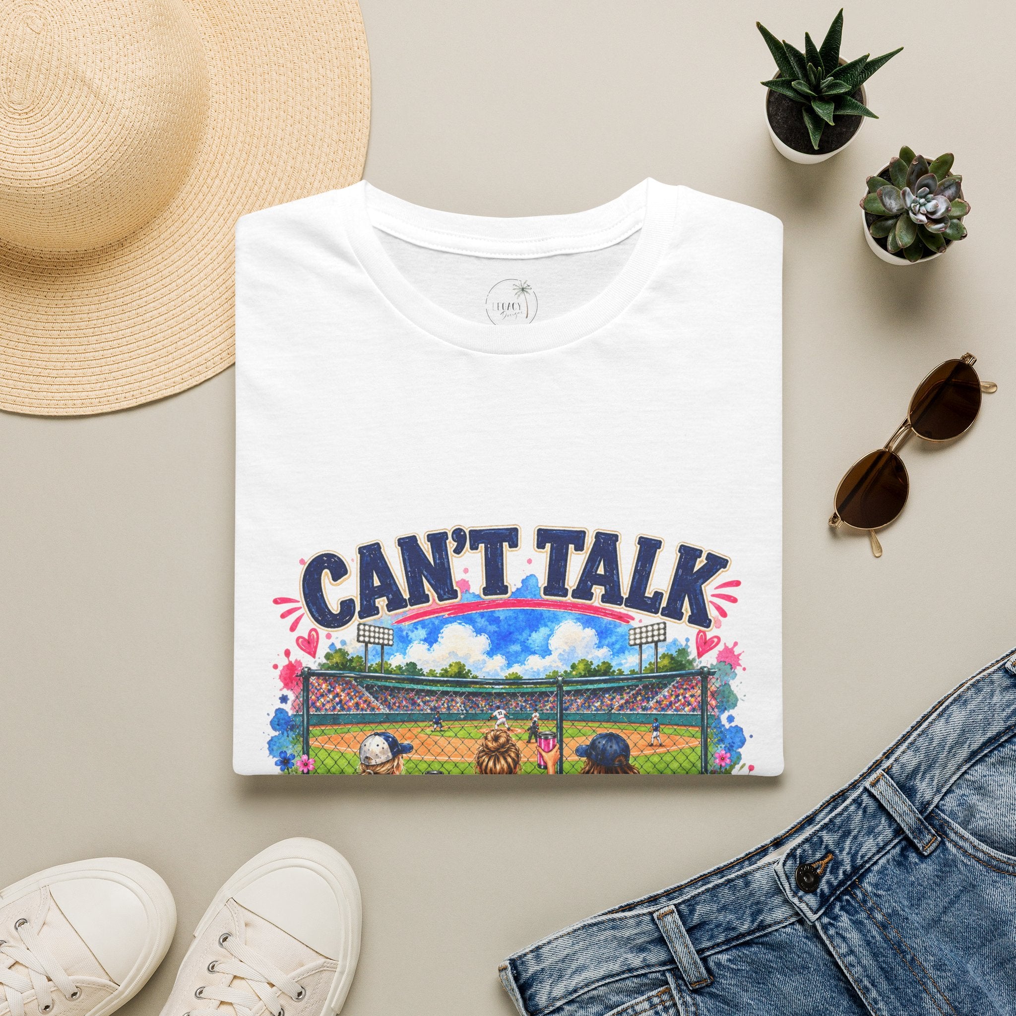 Can't Talk Game Changer T-Shirt | Baseball Field Dugout Design