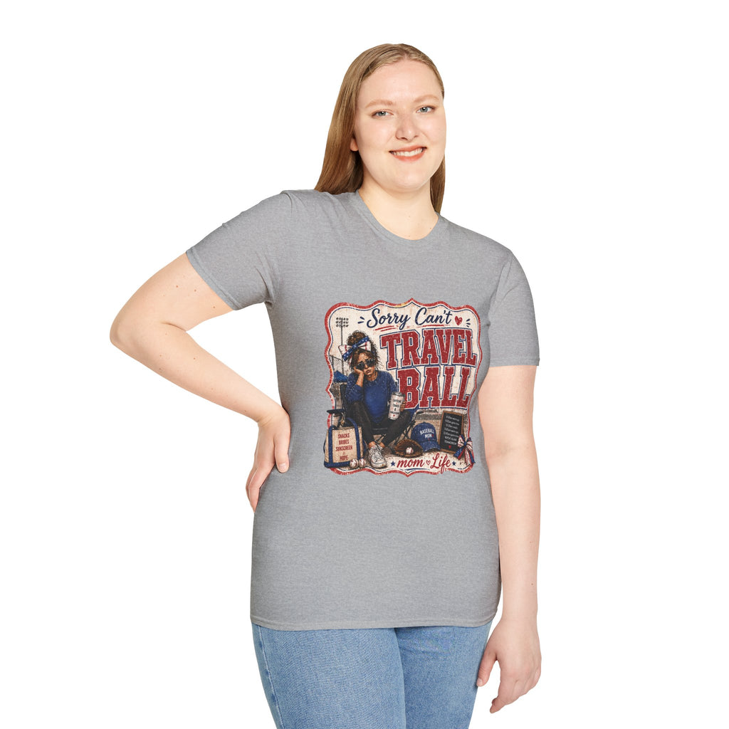 Funny Travel Baseball Mom Shirt, Weekend Tournament Mom Tee, Relatable Sports Mom Graphic, Chaotic Mom Life Tee
