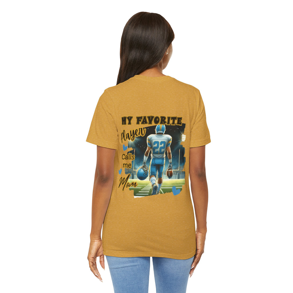 My Favorite Player Calls Me Mom Football T-Shirt Proud Football Mom Tee, Game Day Shirt, Sports Mom Gift