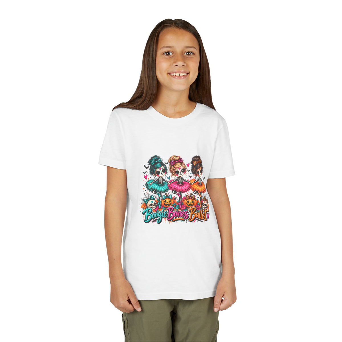 Boogie Bones Ballet Halloween T-Shirt | Cute Skeleton Ballerina Tee for Kids | Girls Fall Outfit | Spooky Season Shirt
