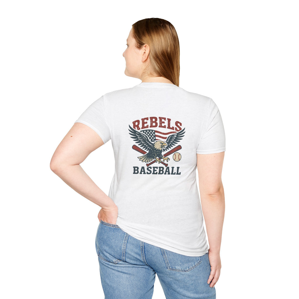 Rebels Eagle Baseball T-Shirt | Vintage Sports Team Shirt