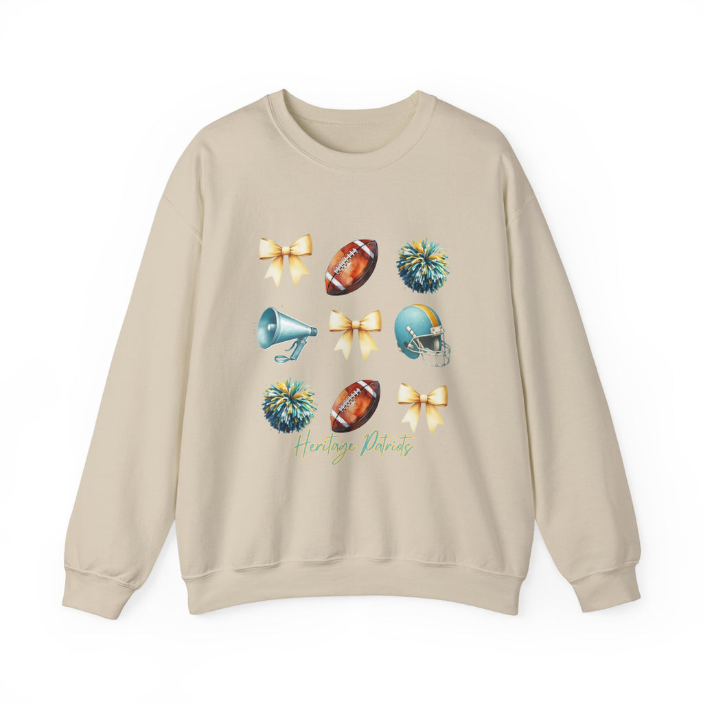 Football Cheer Icons Sweatshirt | Helmet, Pom-Poms, Megaphone